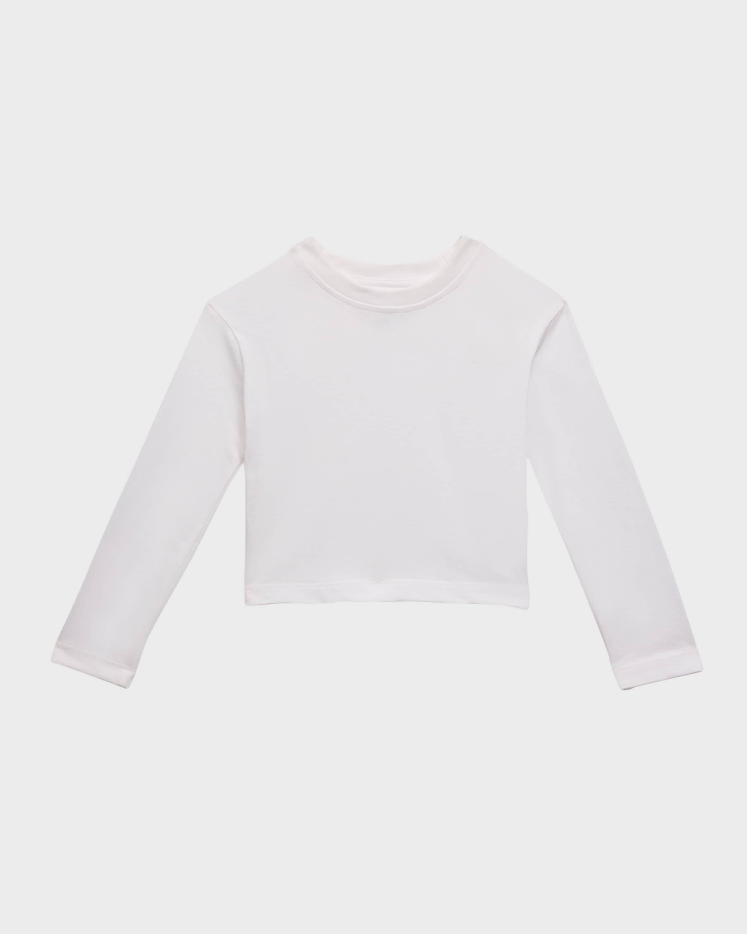 DL1961 Girl's Long Sleeve Cropped T-Shirt, Size 2-6X