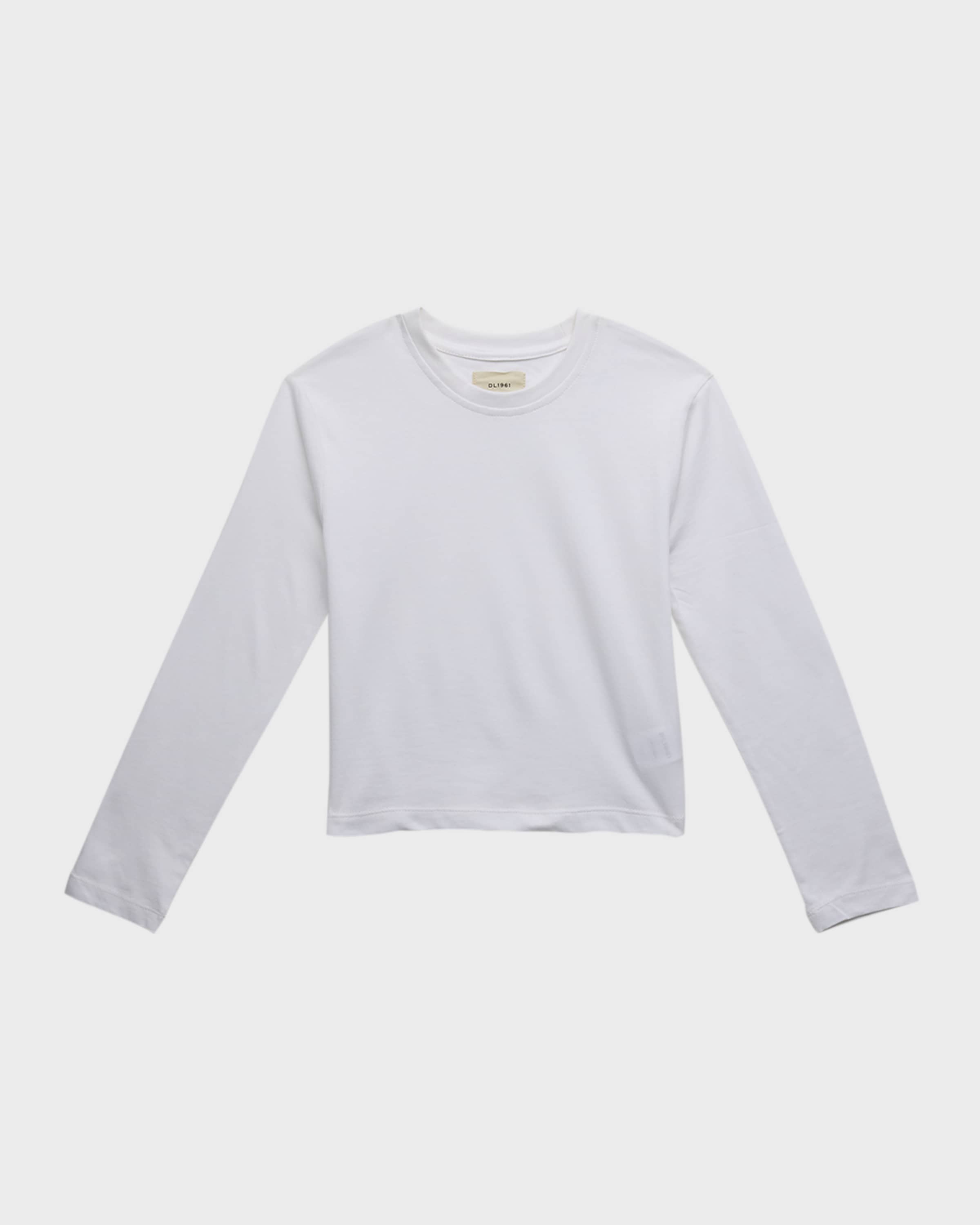 DL1961 Girl's Long Sleeve Cropped T-Shirt, Size S-L