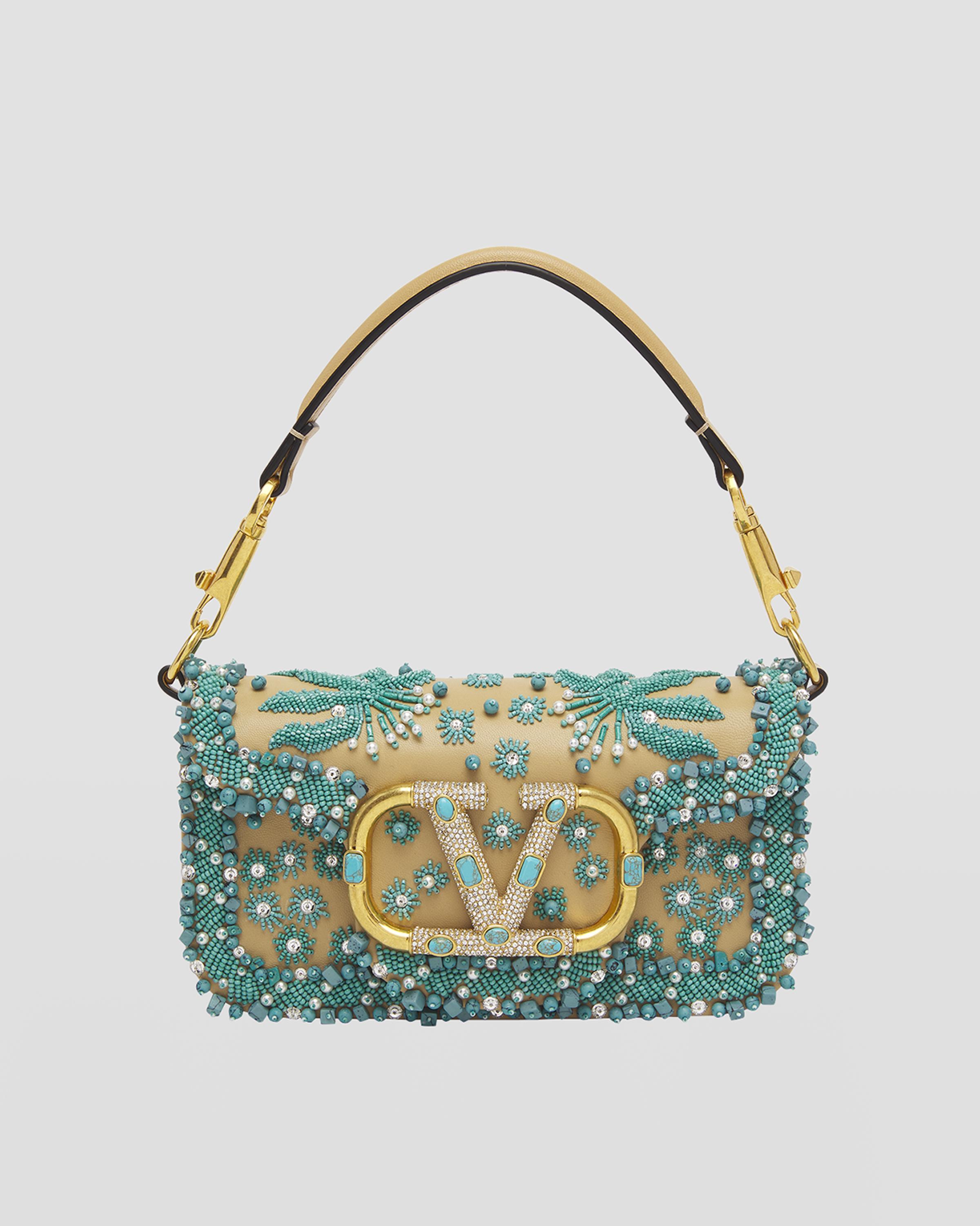 Valentino Garavani Loco Small Jewel Beaded Chain Shoulder Bag