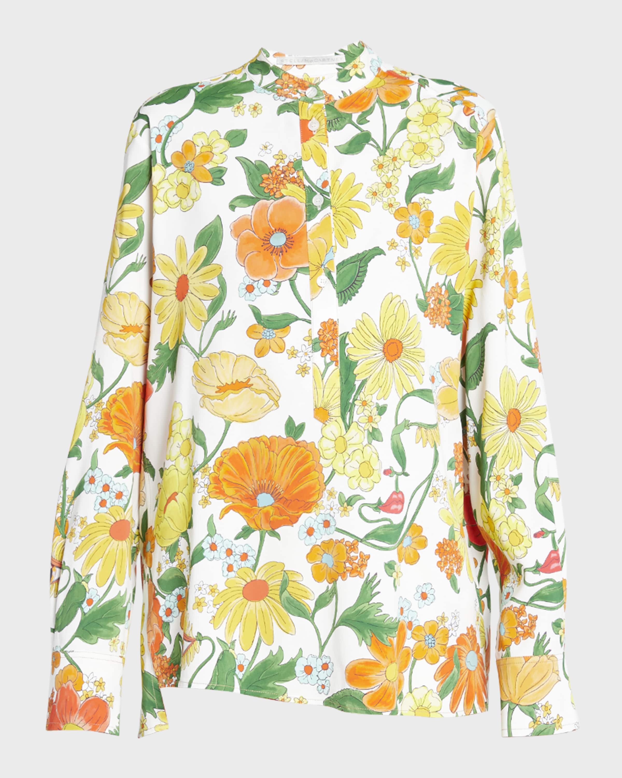 Stella McCartney Garden Print Button-Front Shirt