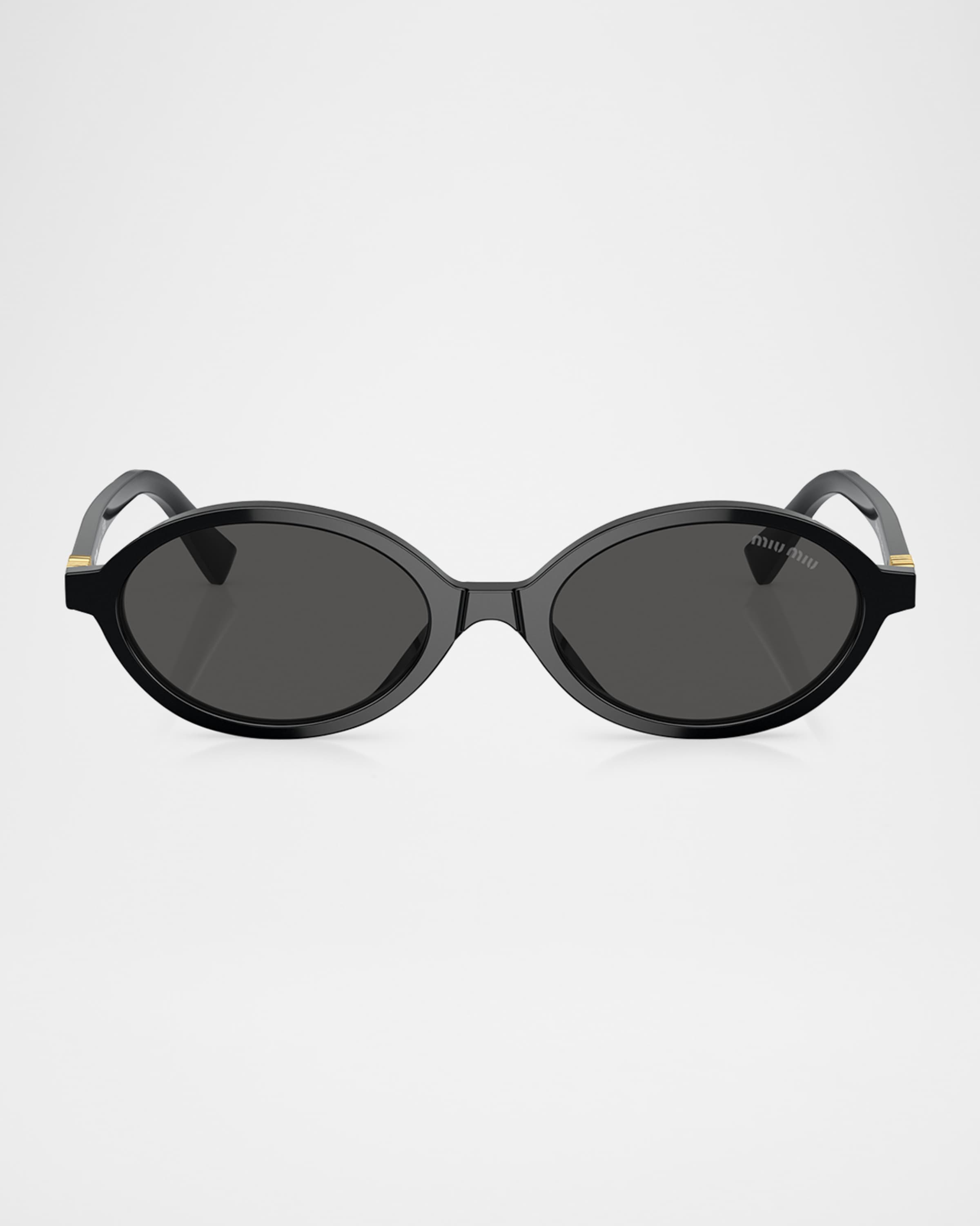 【Miu♡】 Miu Miu Acetate Oval Sunglasses | Neiman Marcus