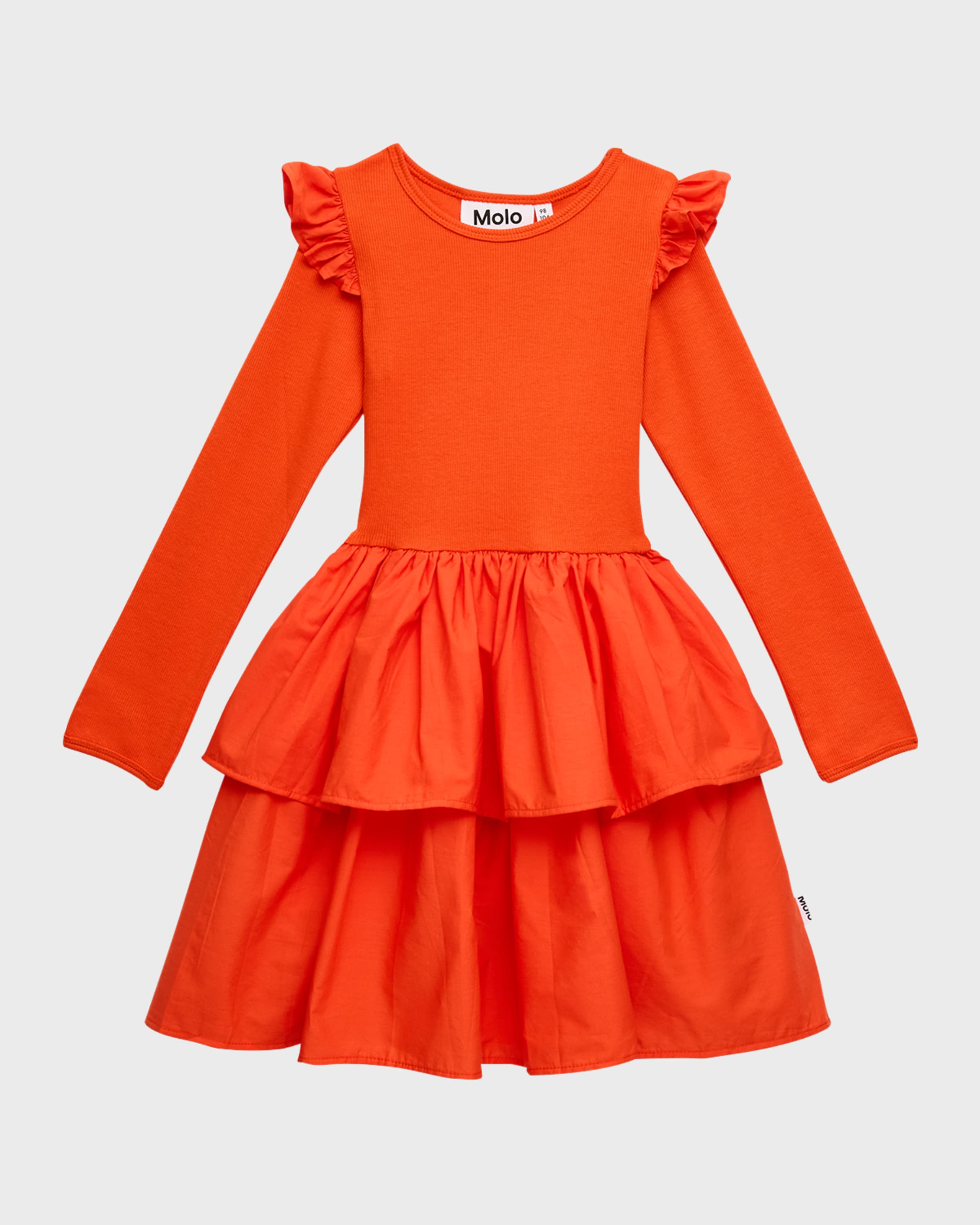 Molo Girl's Cathi Ruffle Trim Dress, Size 3T-6