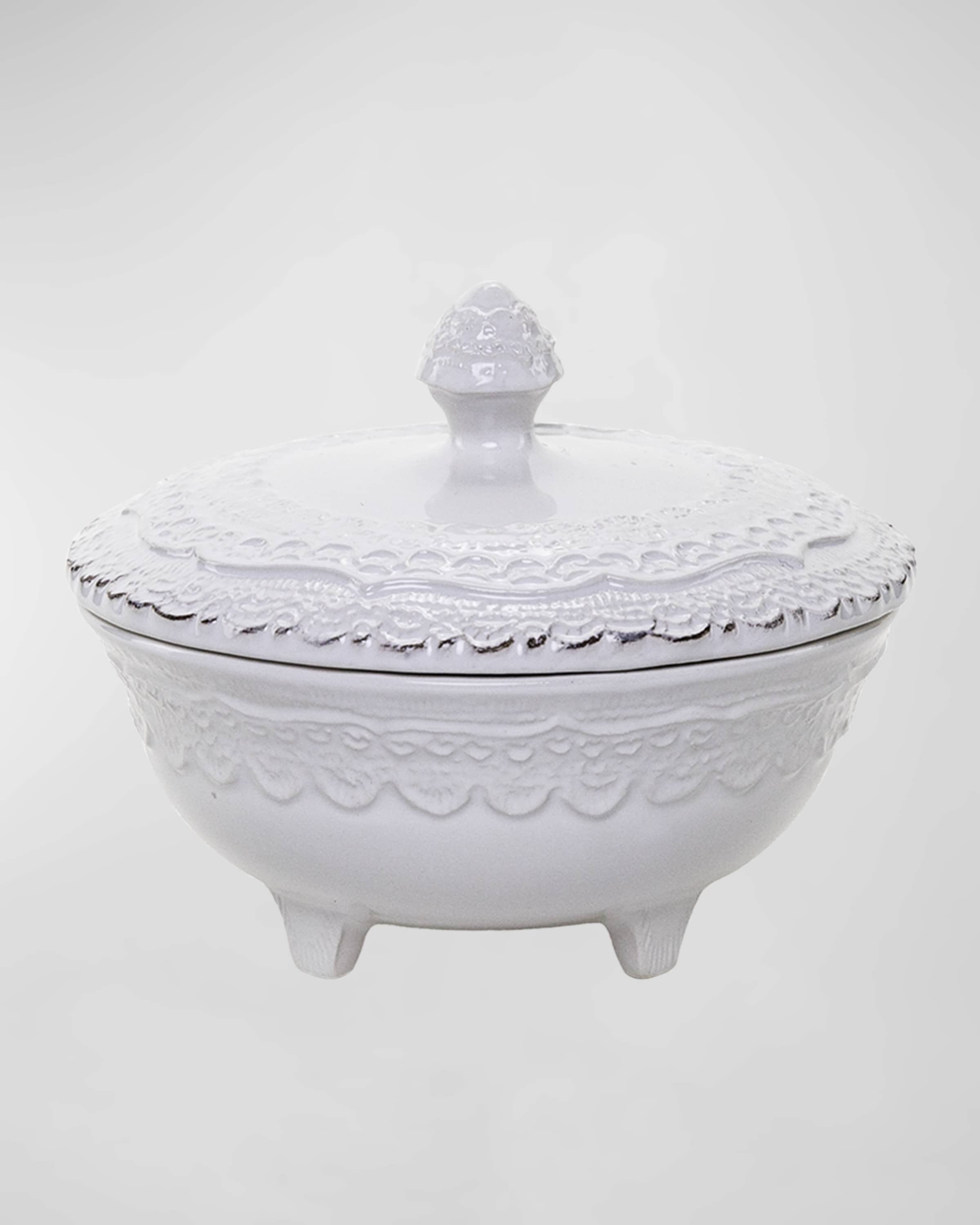 Arte Italica Finezza White Petite Covered Dish