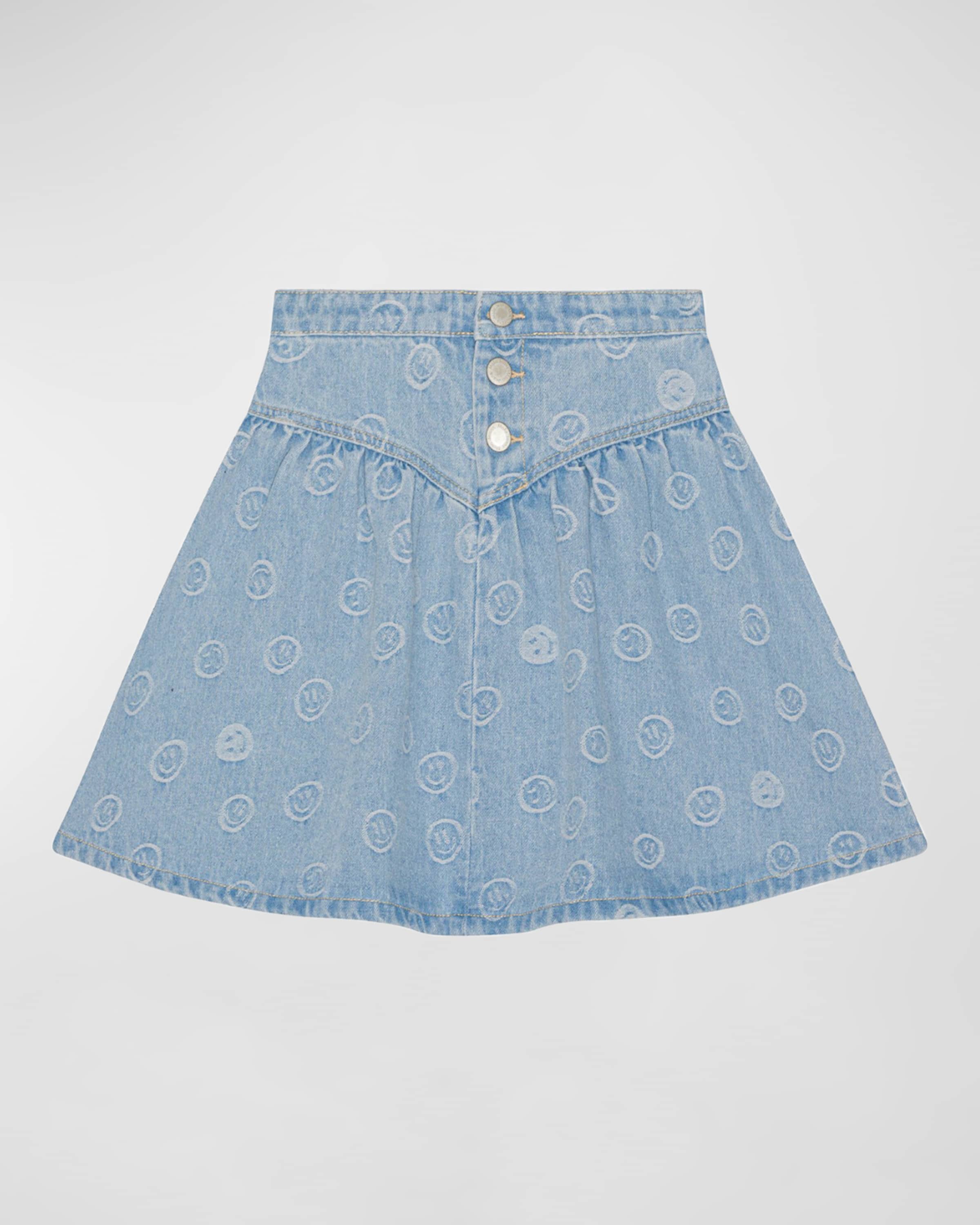 Molo Girl's Betsy Happy Face-Printed Skirt, Size 3T-6