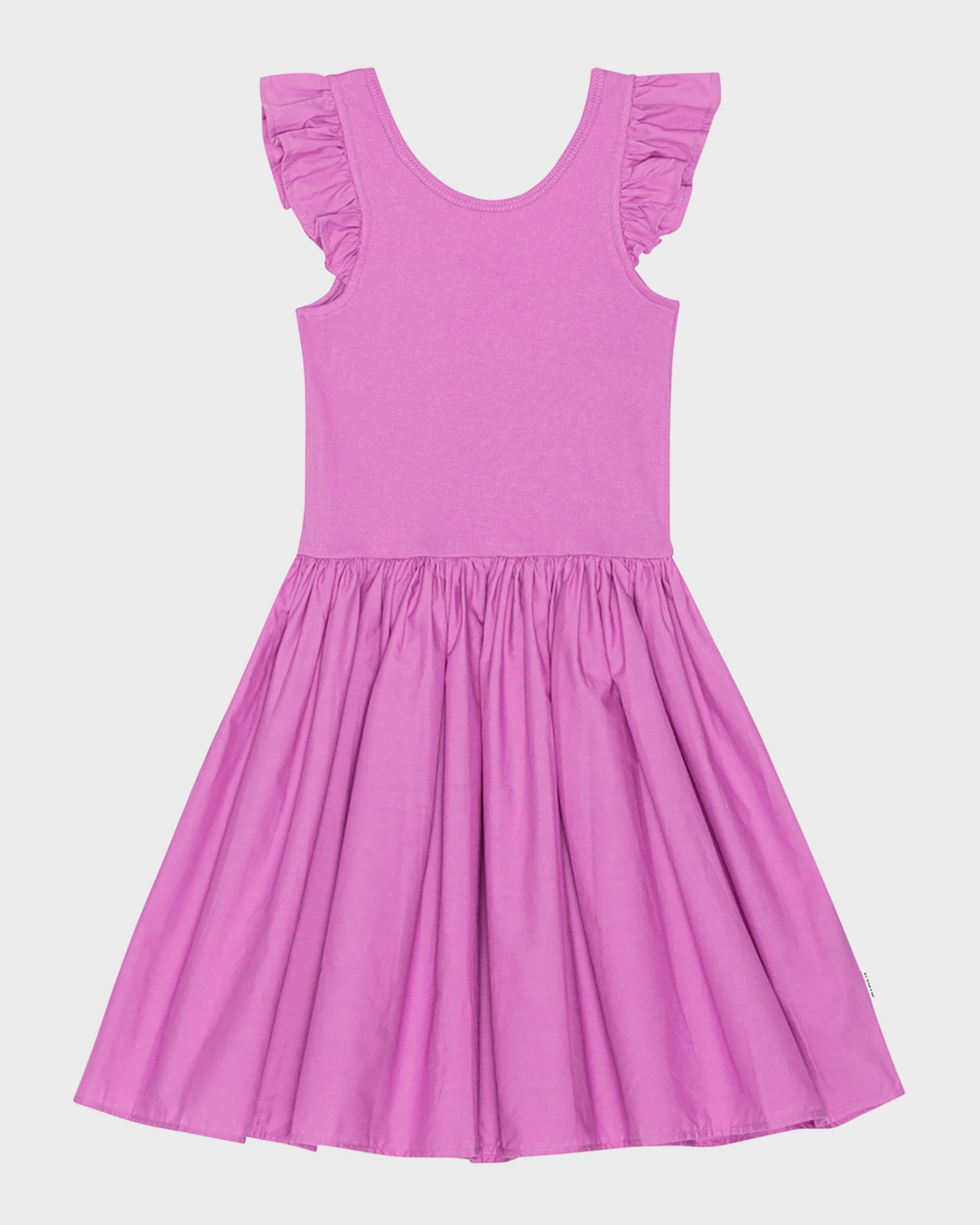 Molo Girl's Cloudia Ruffle Trim Dress, Size 7-14