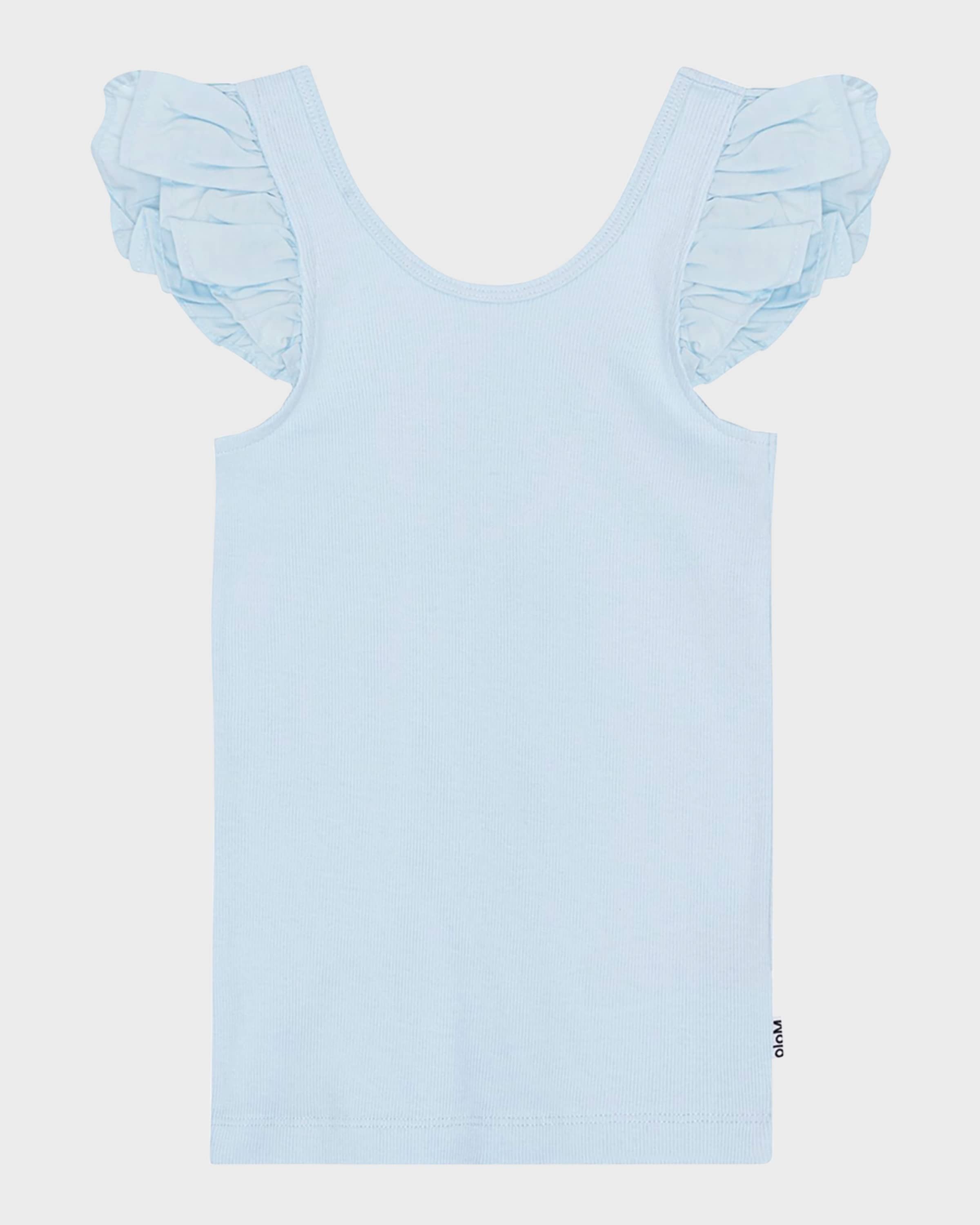 Molo Girl's Ranja Ruffle Trim Tank Top, Size 3T-6