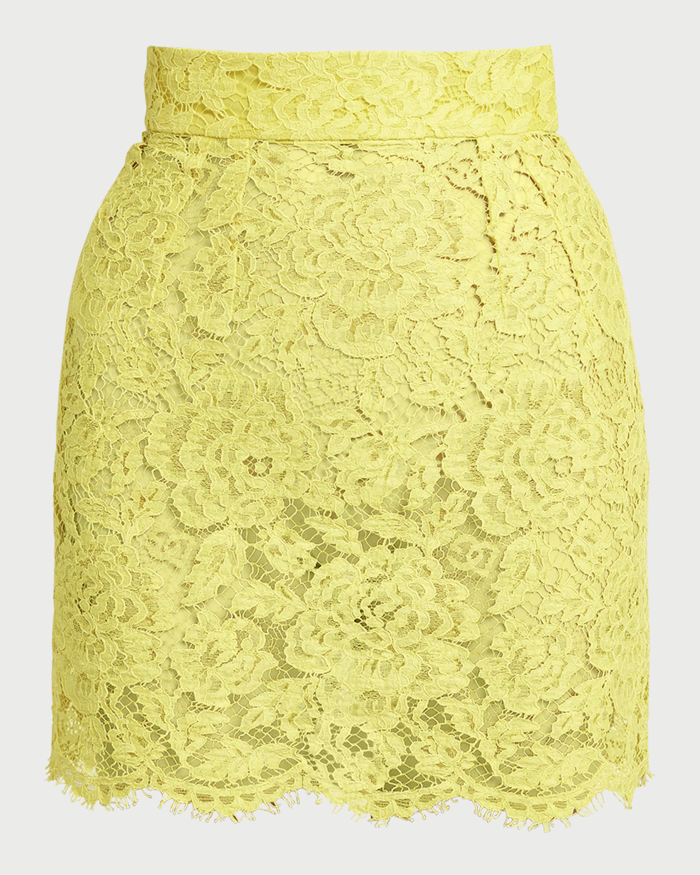 Dolce&Gabbana Floral Lace Mini Skirt