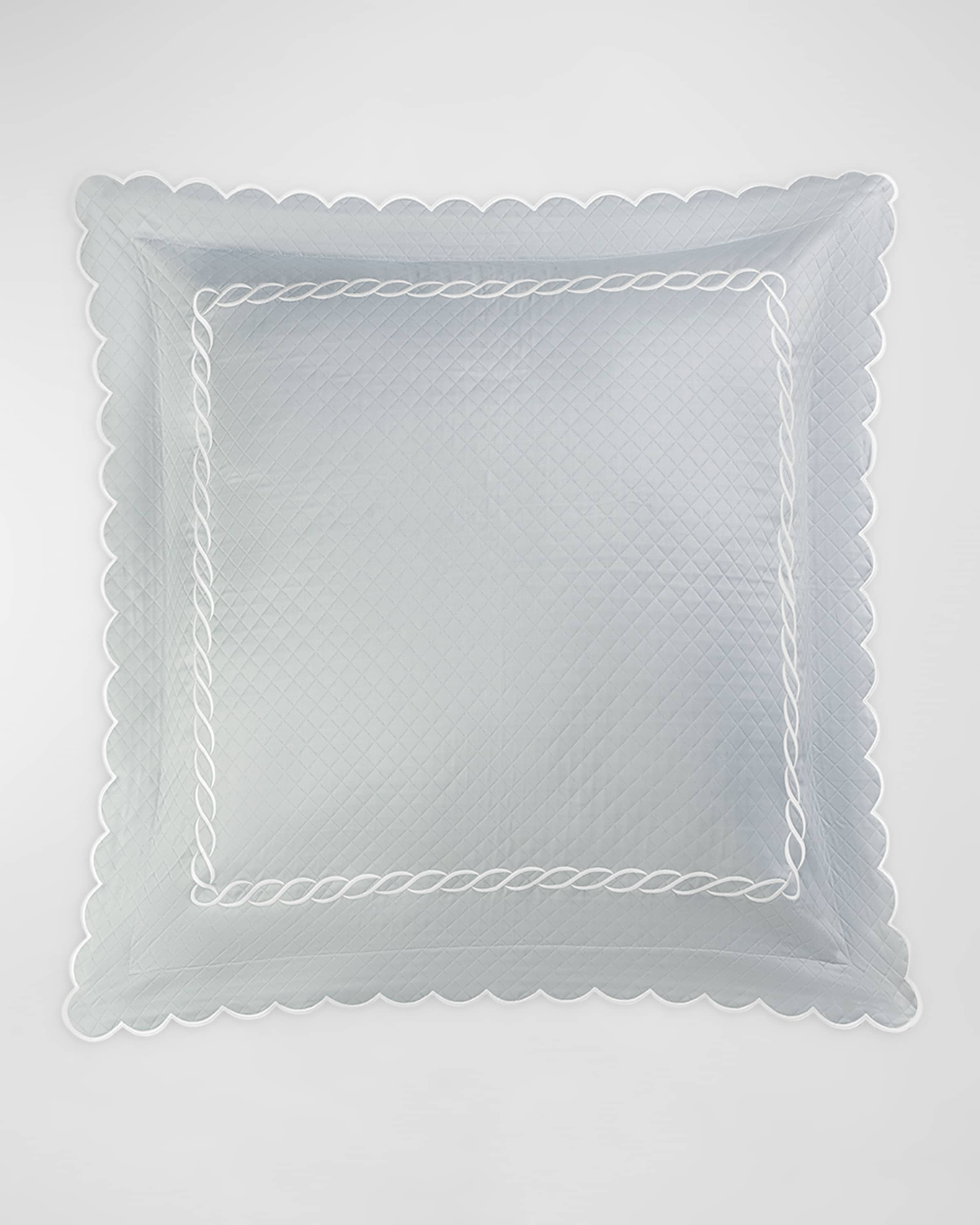 Matouk Classic Chain Scallop Matelasse Euro Sham