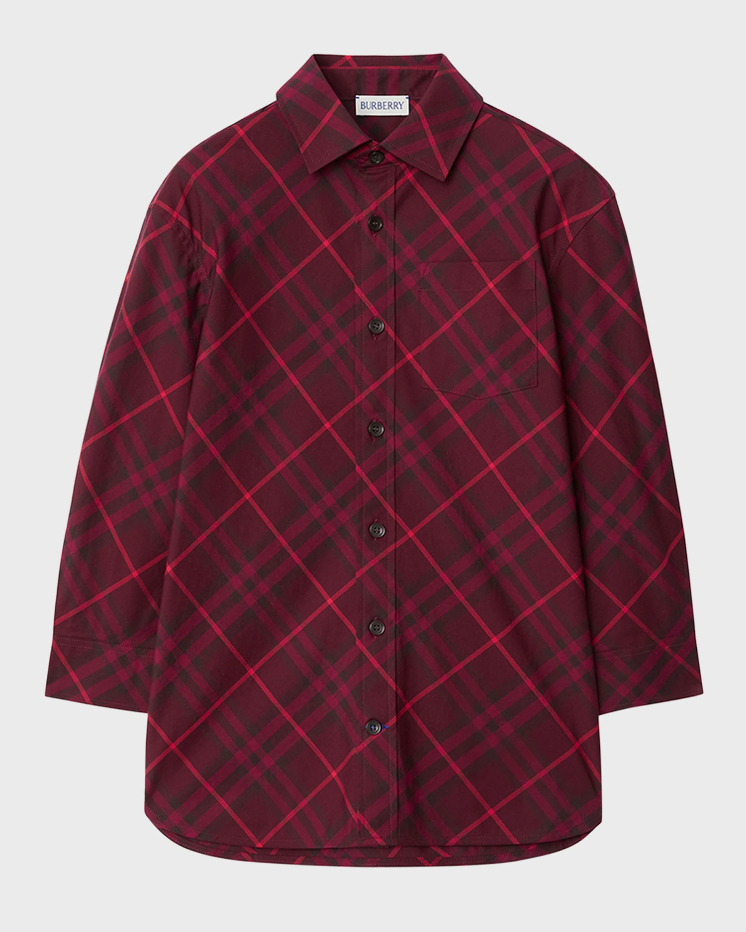 Burberry Boy's Angelo Bias Check Shirt, Size 6M-2T