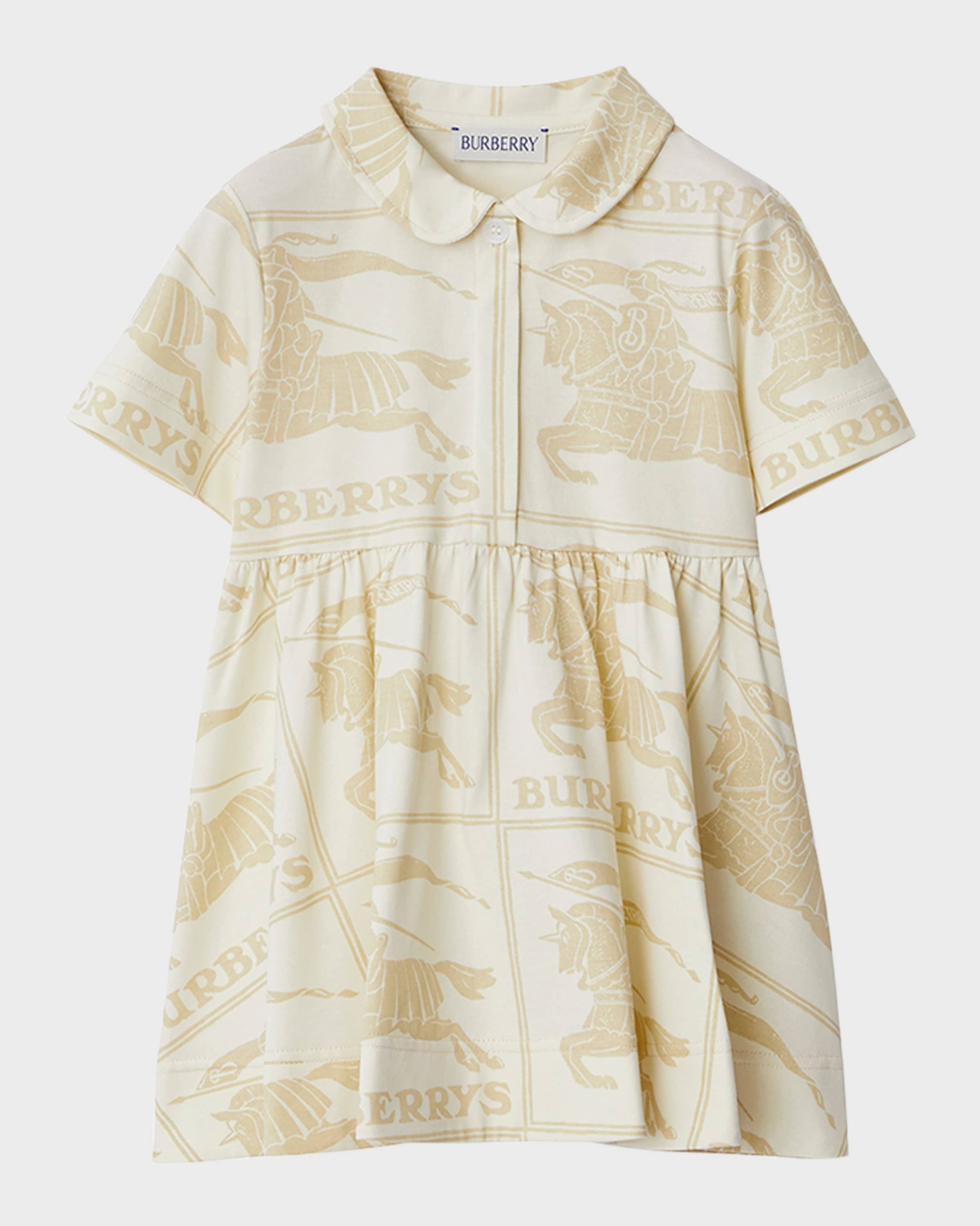 Burberry Girl's Aggie EKD Print Polo Dress, Size 6M-2