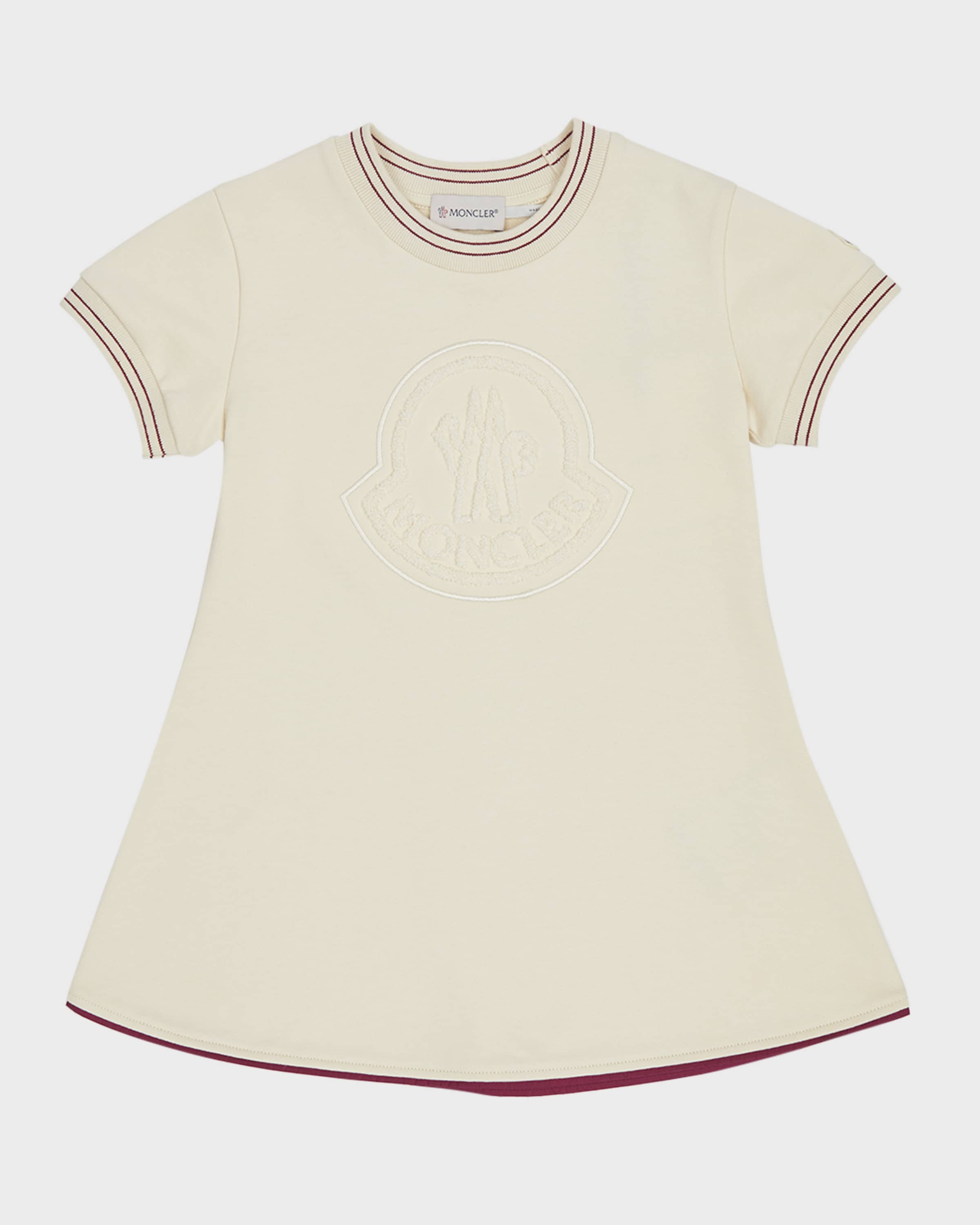 Moncler Girl's Fleece Embossed Logo Dress, Size 8-14
