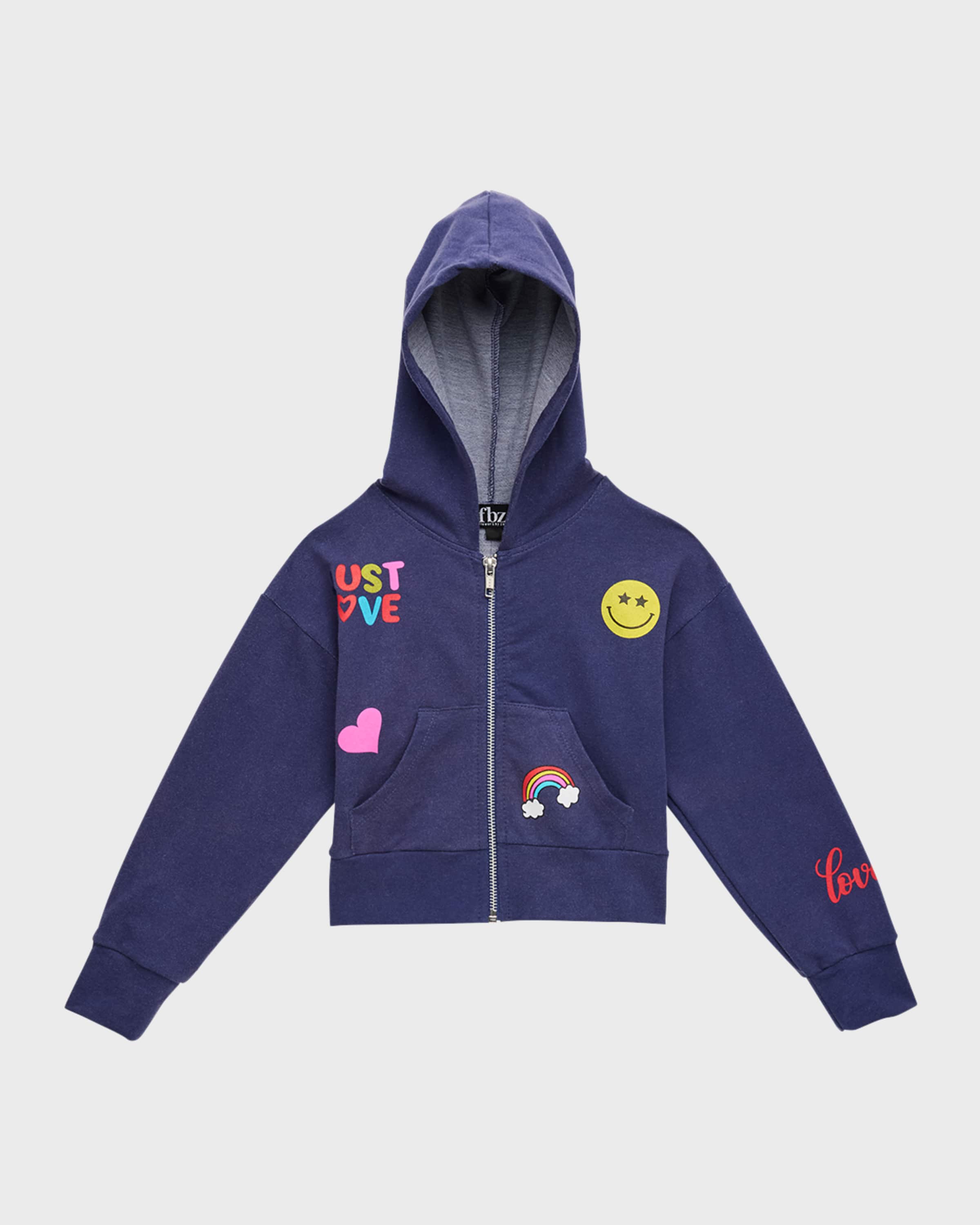 Flowers by Zoe Girl's Just Love Printed Zip-Front Jacket, Size S-XL