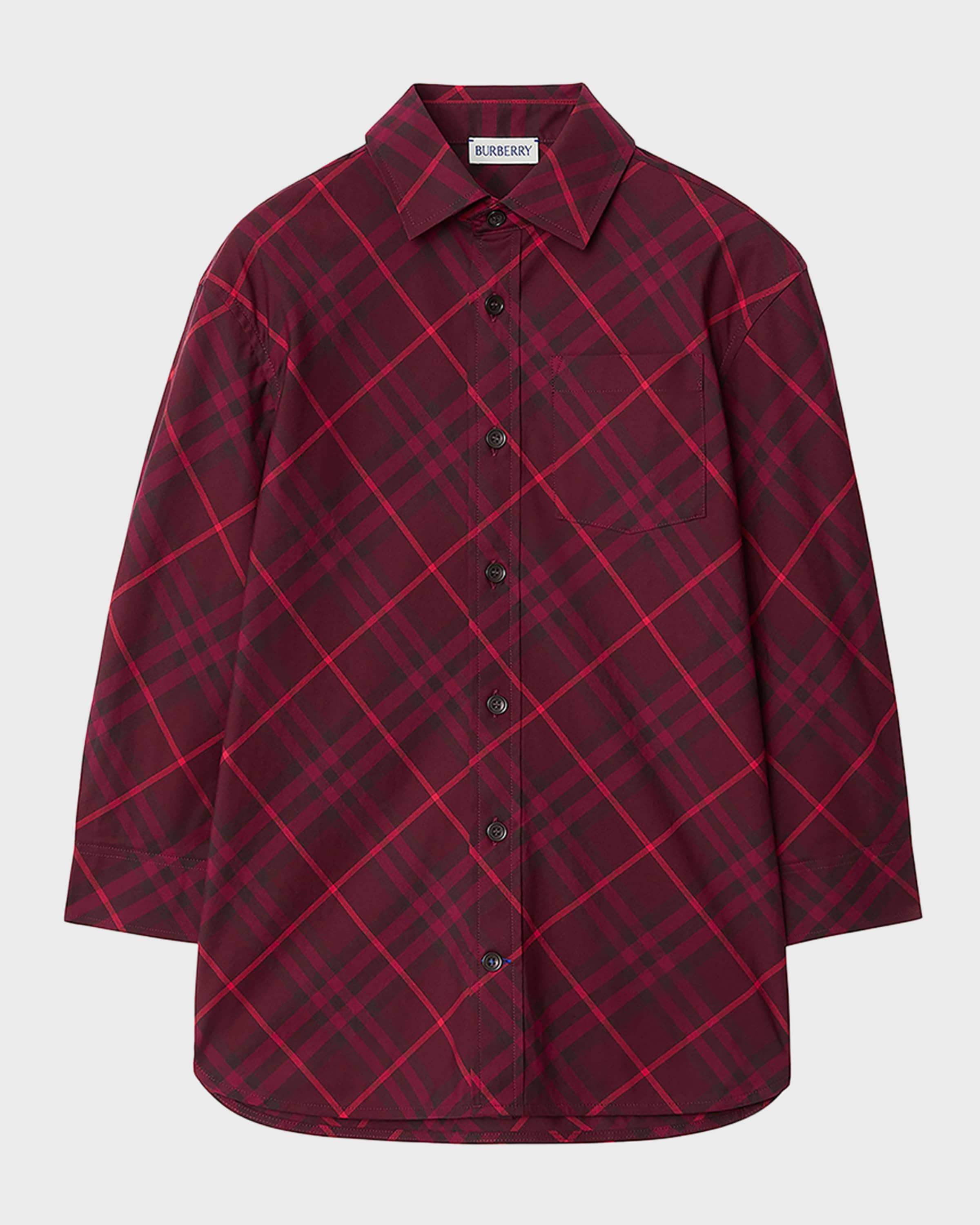 Burberry Boy's Angelo Bias Check Button-Front Shirt, Size 3-14