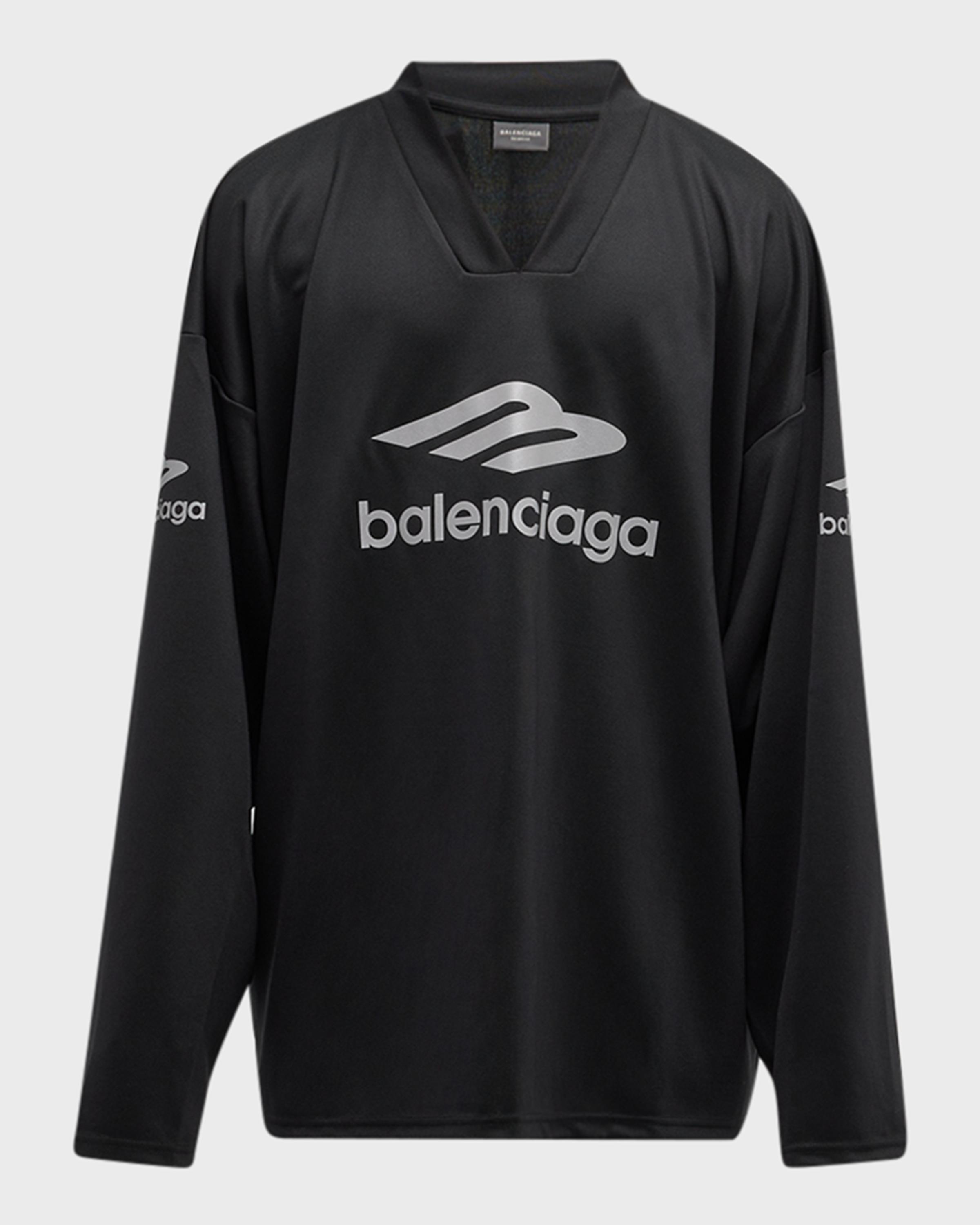 Balenciaga Men's 3B Sports Icon Ski Long-Sleeve T-Shirt | Neiman