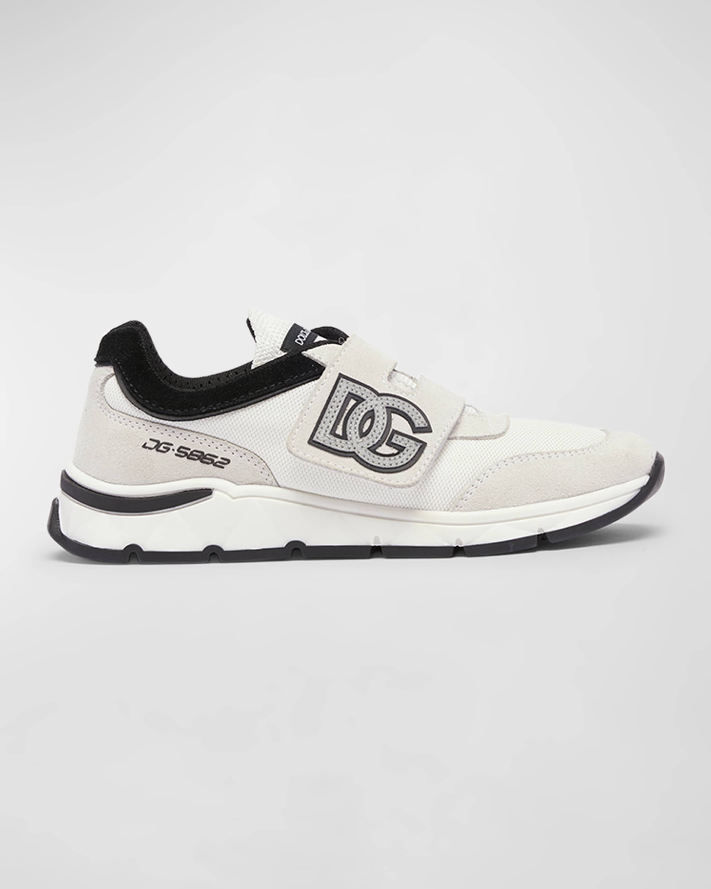 Dolce&Gabbana Kid's DG Velcro Running Sneakers, Kids