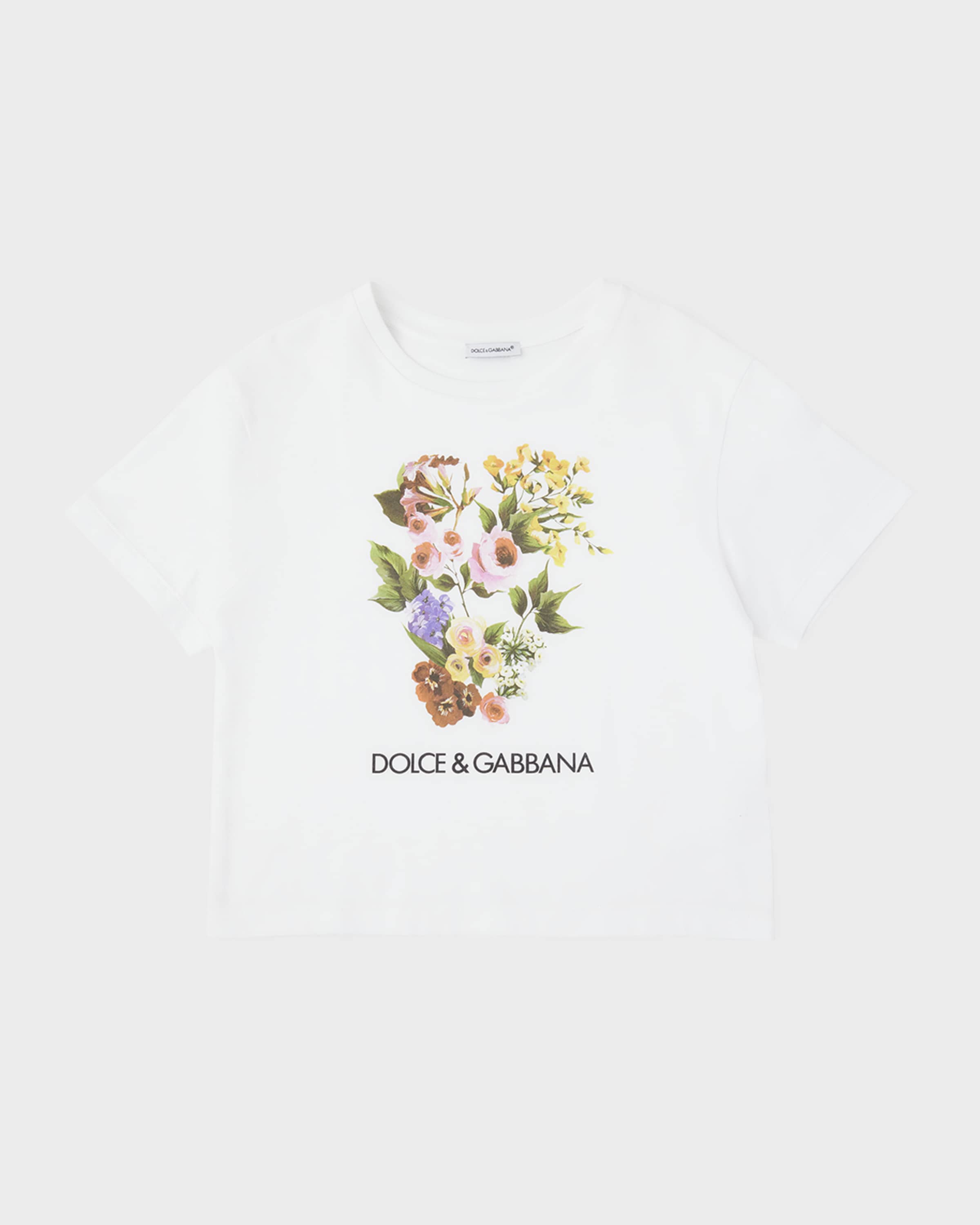 Dolce&Gabbana Girl's Flower Power T-Shirt, Size 2-14