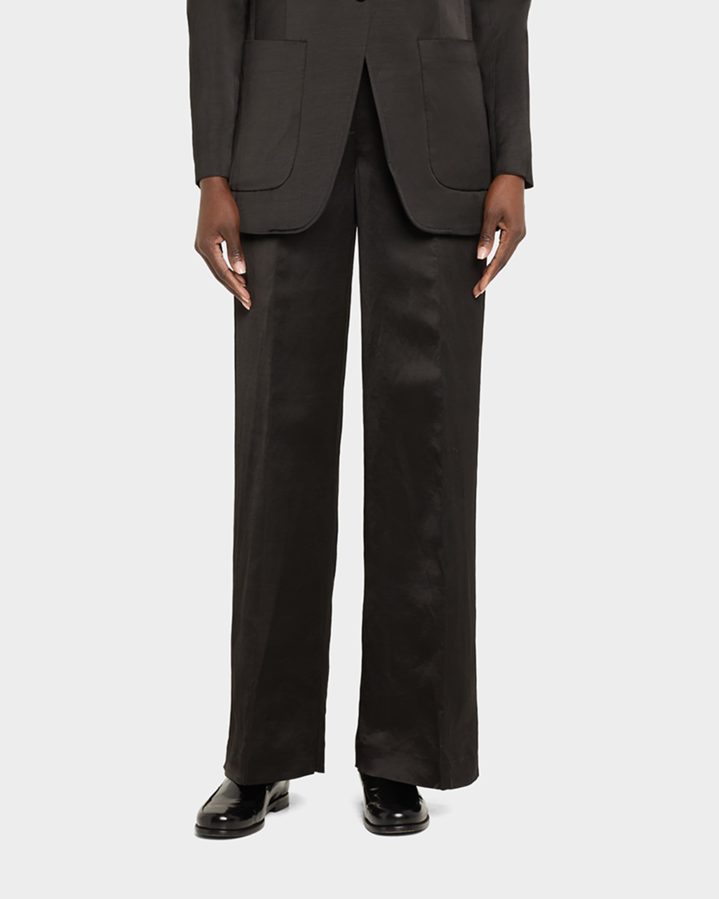 Kobi Halperin Mack Straight-Leg Satin Pants