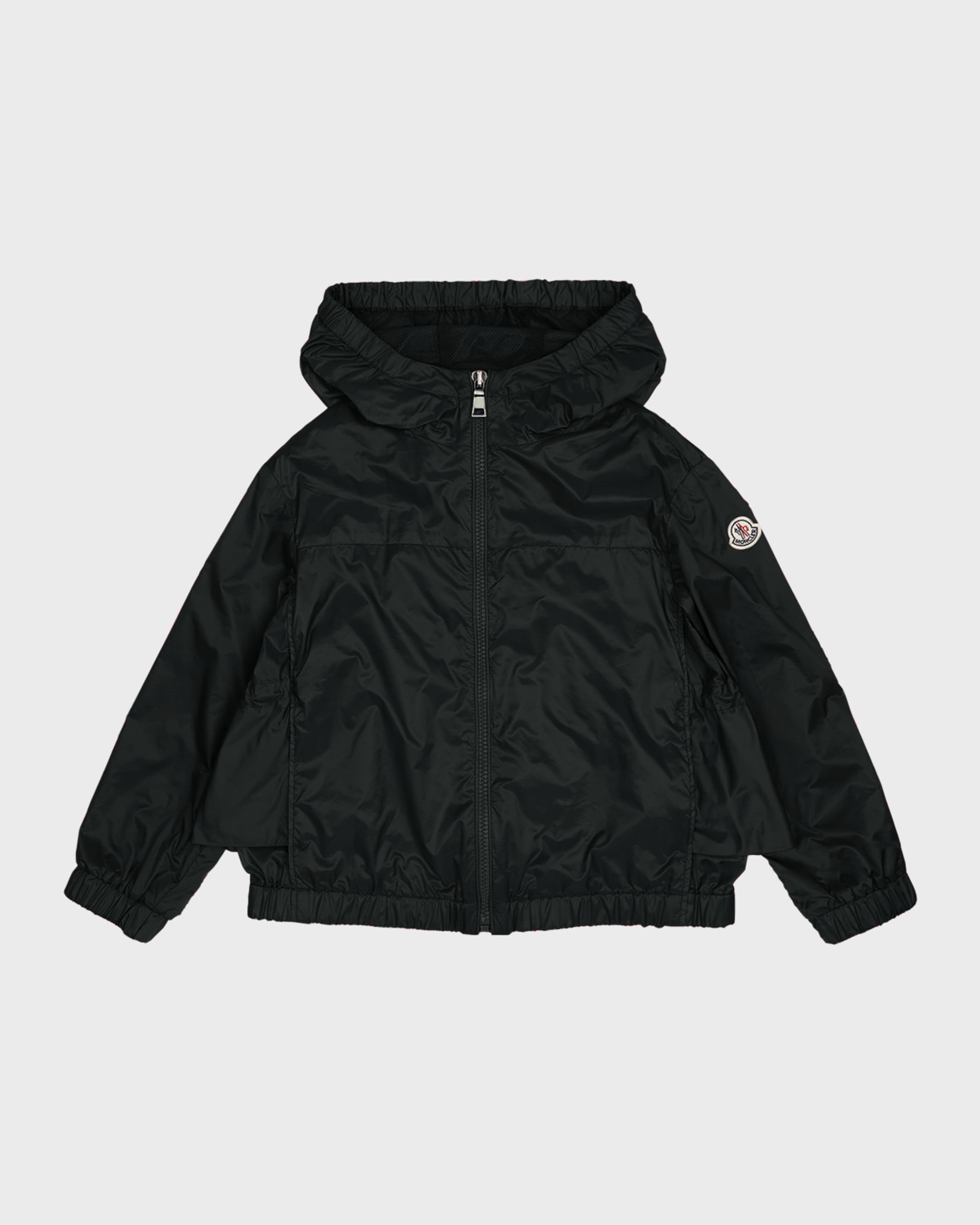 Moncler Girl's Owara Hooded Rain Jacket, Size 4-6