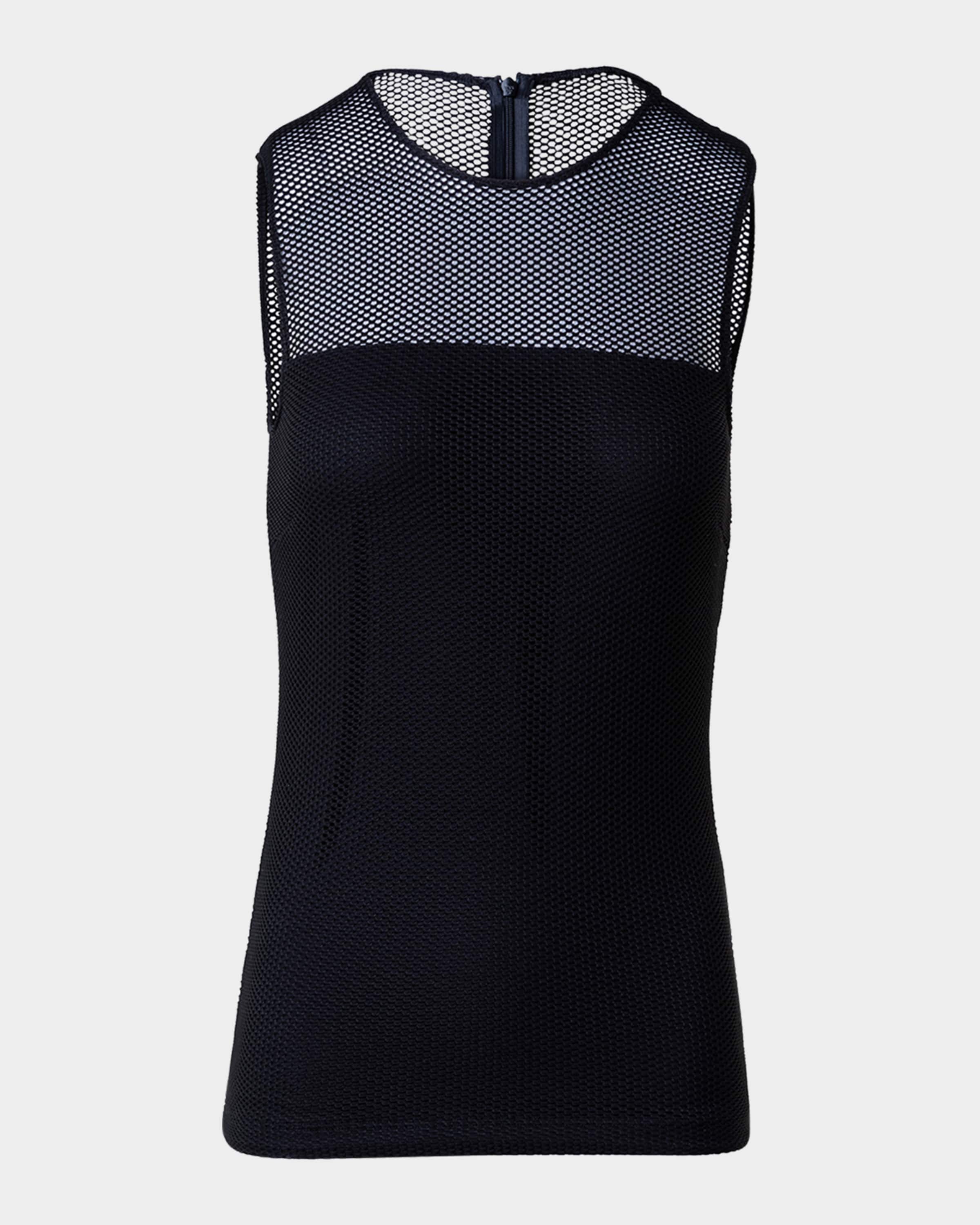 Akris punto Signature Pin Dot Mesh Tank Top