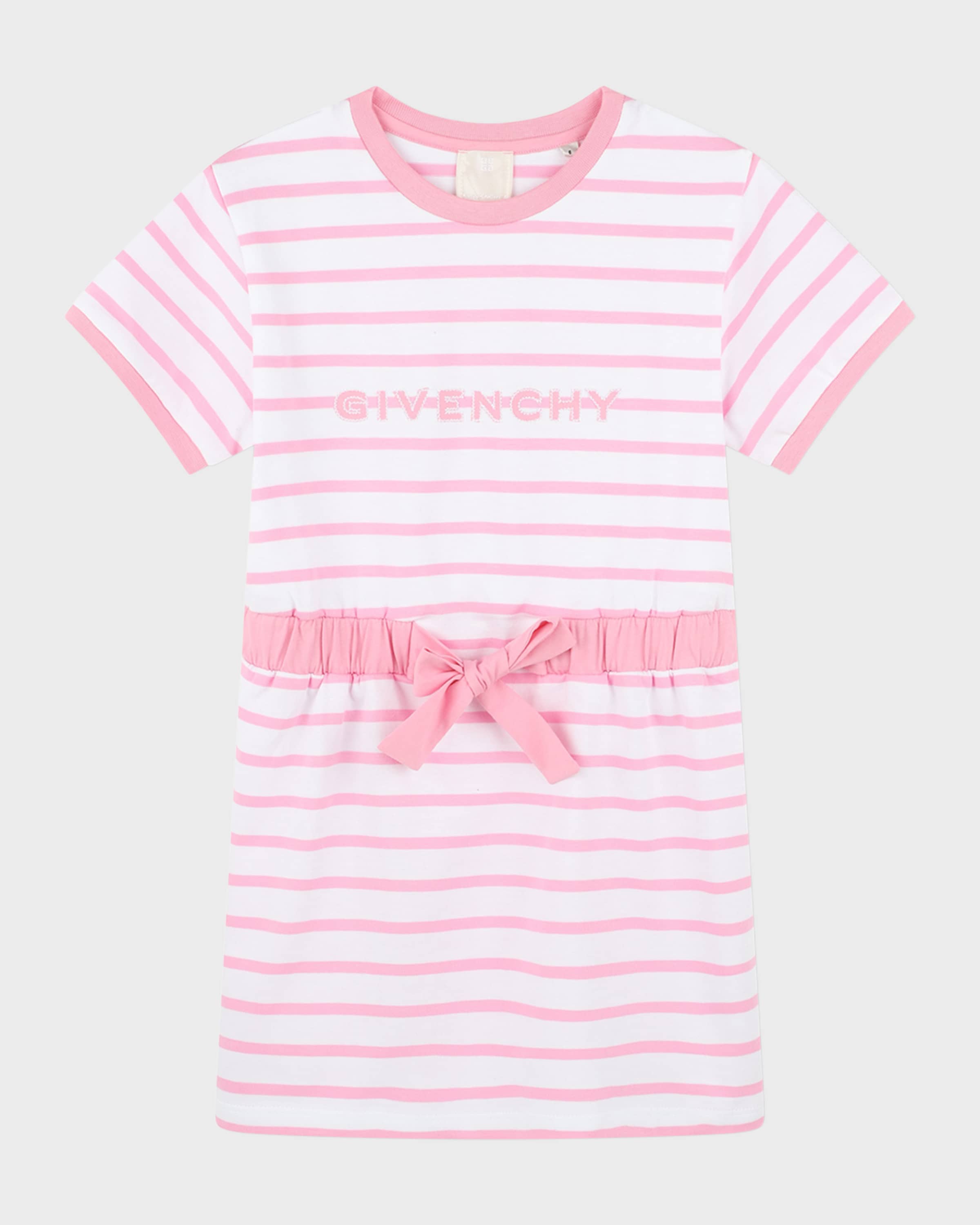 Givenchy Girl's Striped Cotton Jersey Dress, Size 4-14