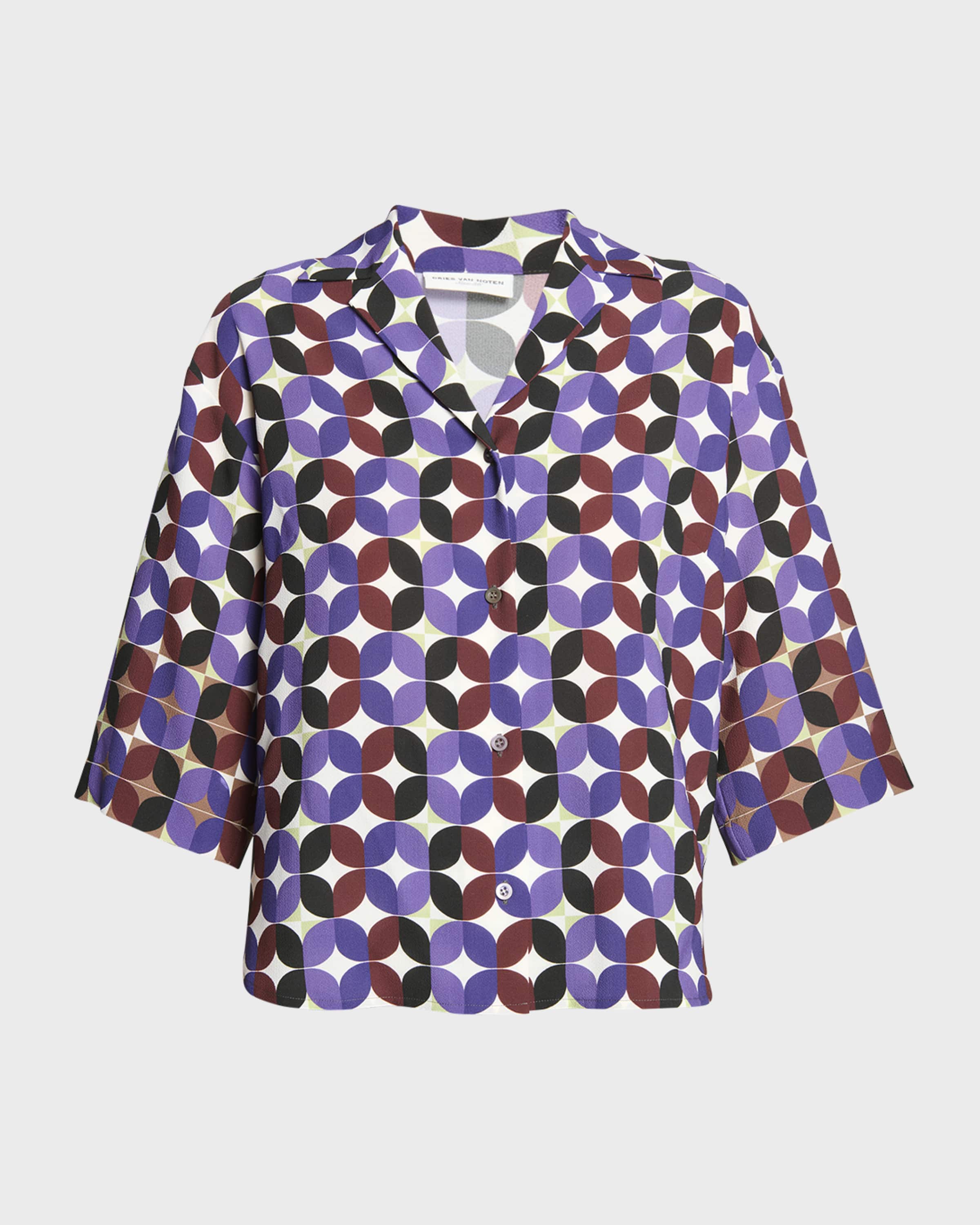 Dries Van Noten Cala Printed Button-Front Shirt