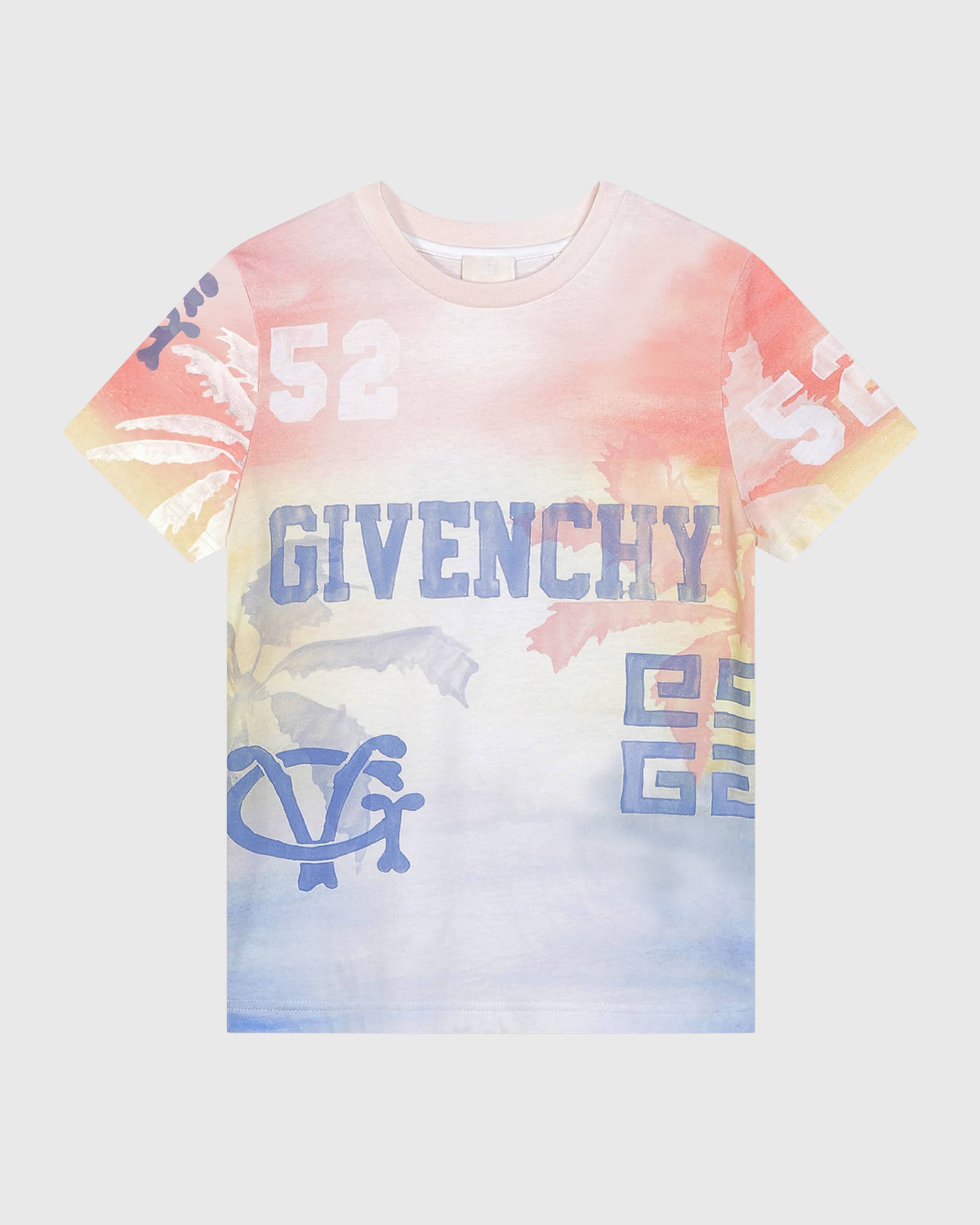 Givenchy Boy's Multicolor Logo-Print Short-Sleeve T-Shirt, Size 8-14