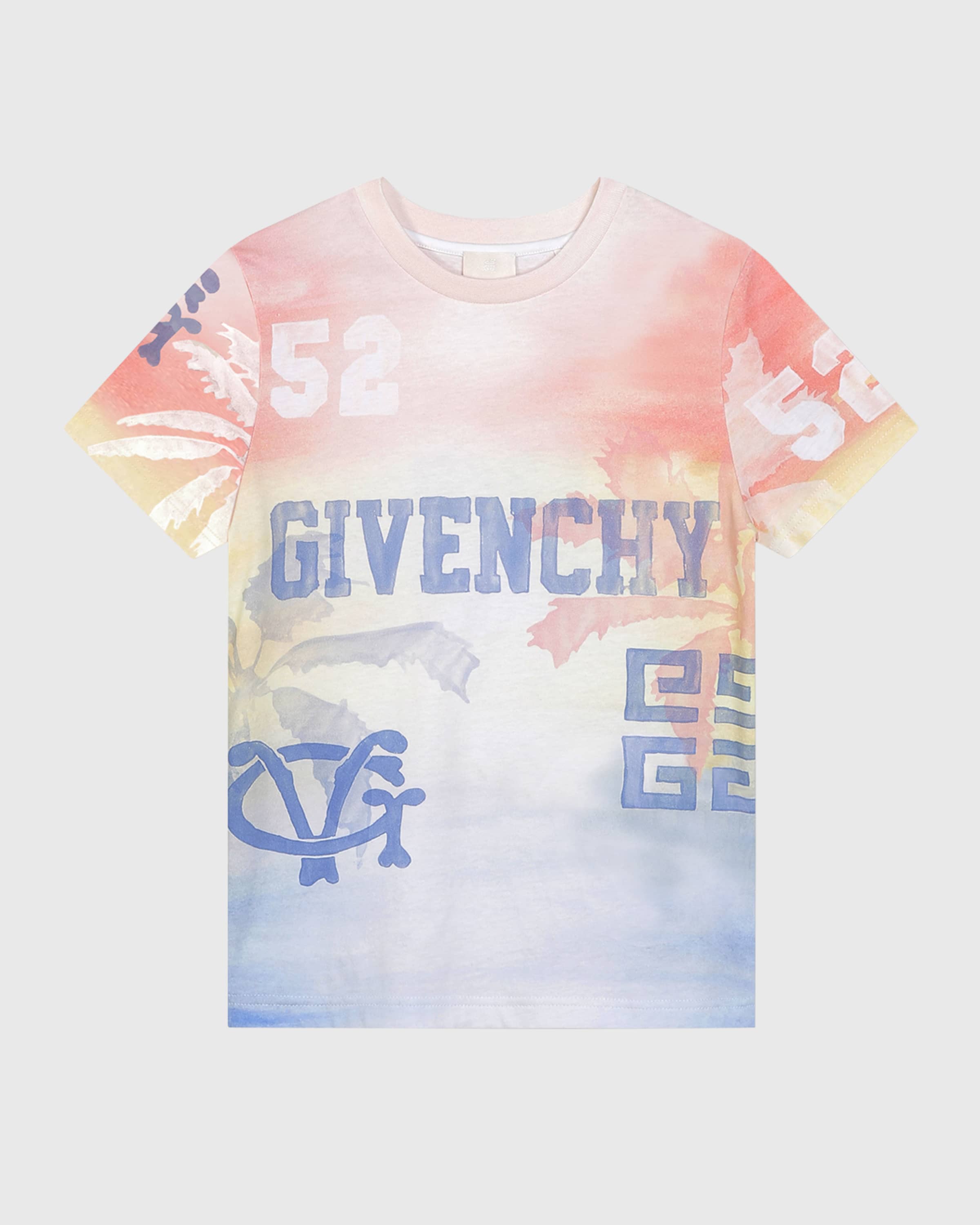 Givenchy Boy's Multicolor Logo-Print Short-Sleeve T-Shirt, Size 4-6