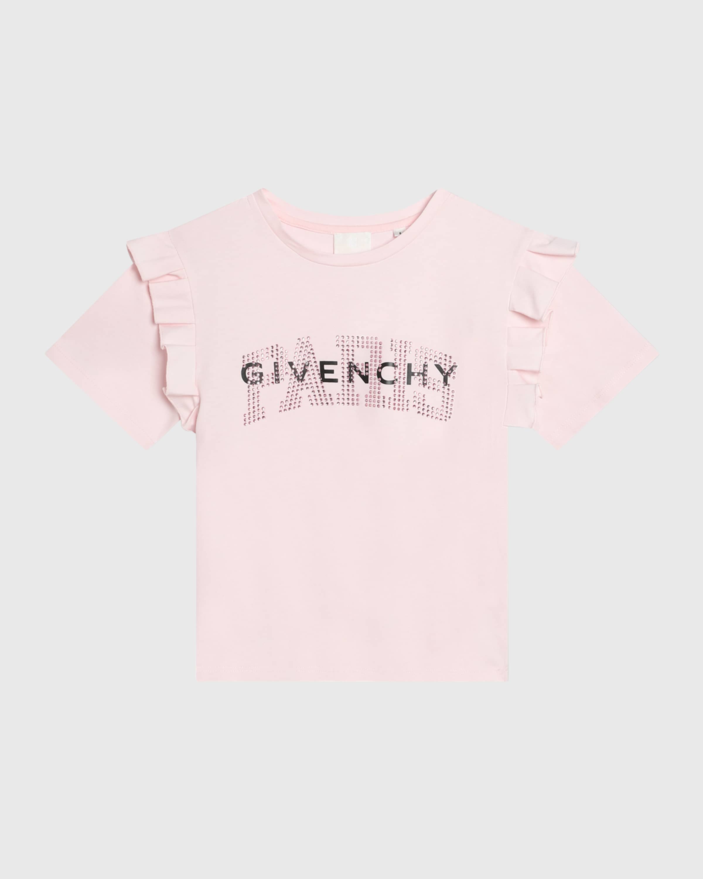 Givenchy Girl's Short-Sleeve Rhinstone T-Shirt, Size 6-12