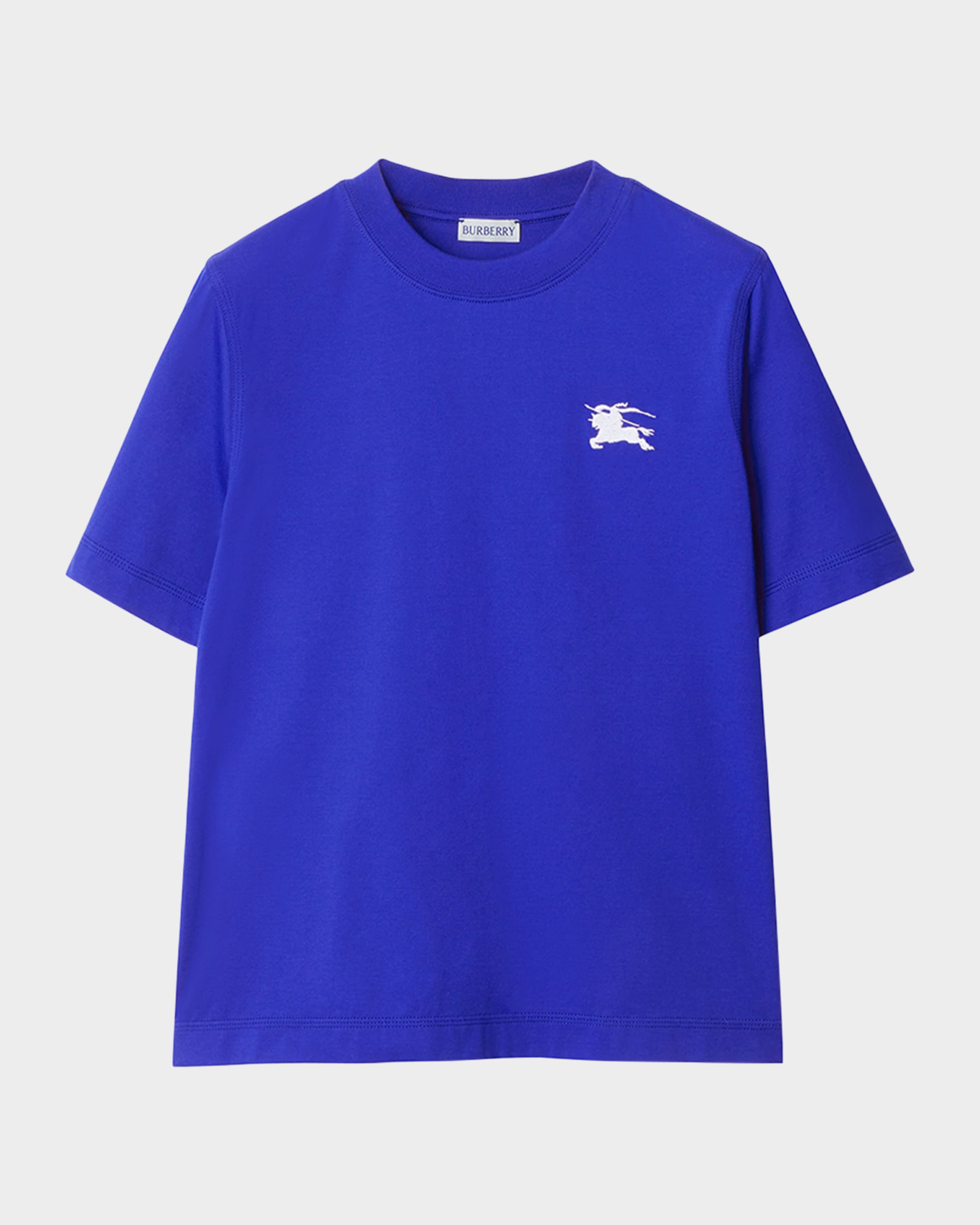 【関税込み】Burberry ブルー EKD Tシャツ Burberry EKD Embroidered Tee, Blue | Neiman Marcus