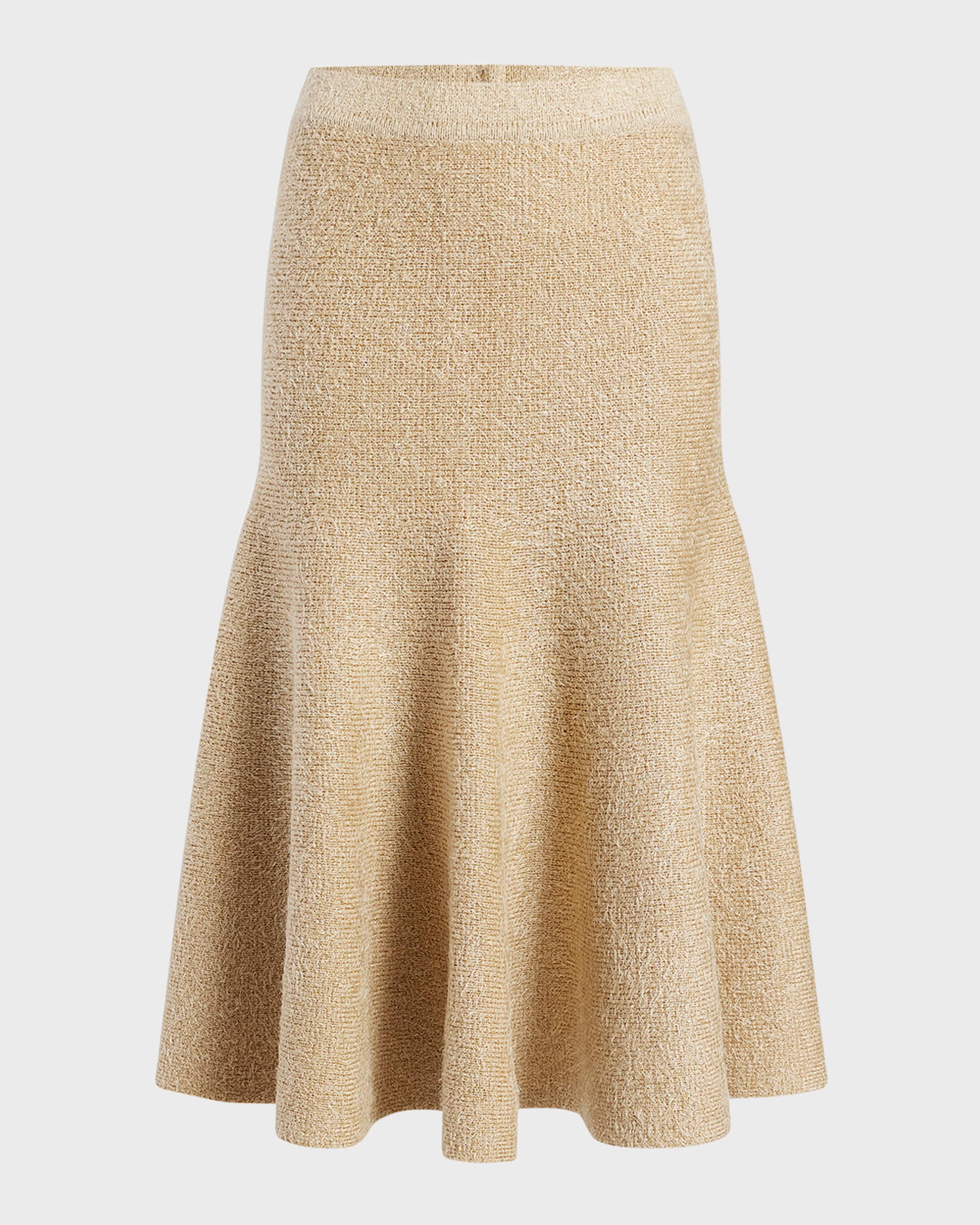 Khaite Cadence Cashmere Midi Skirt