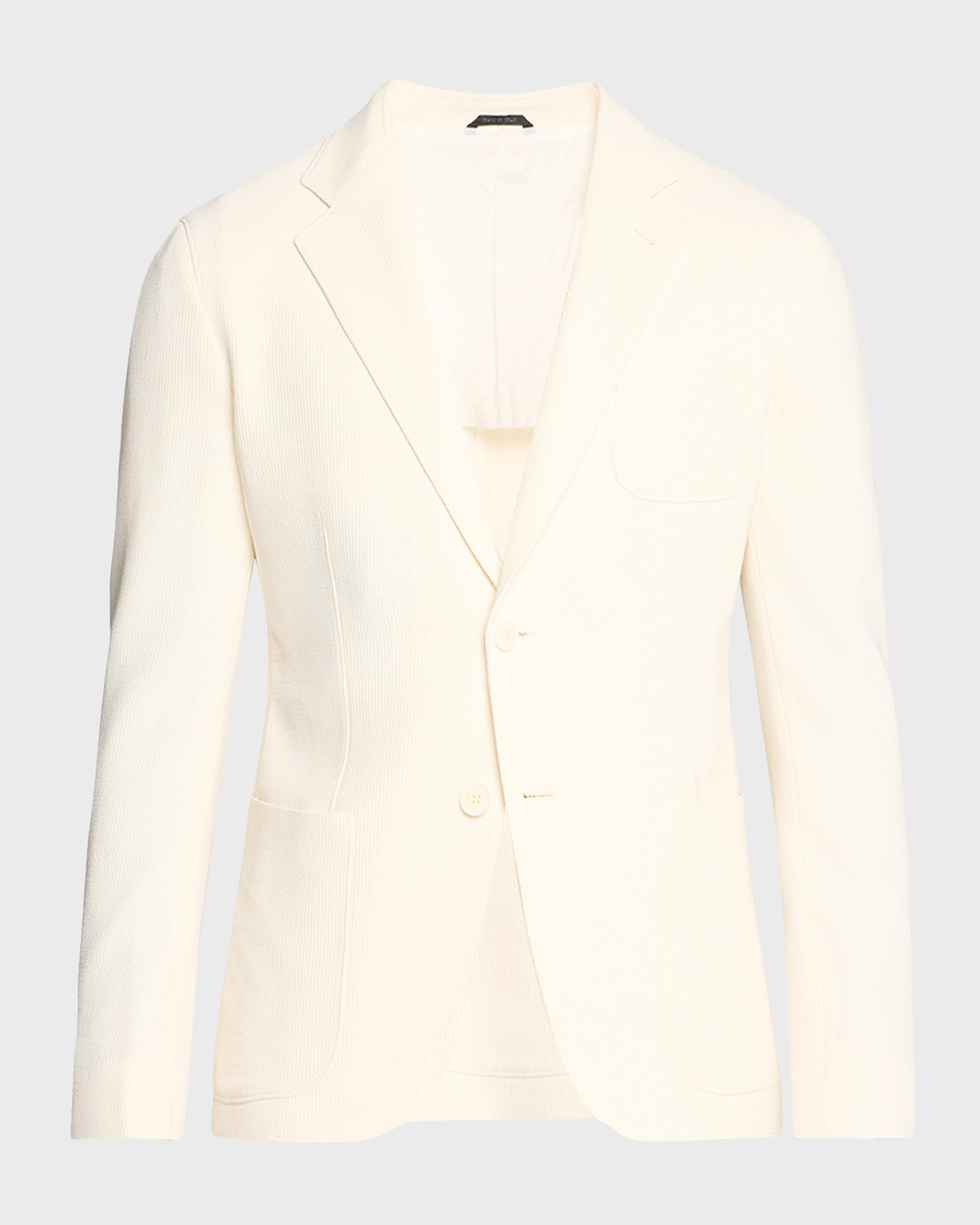 Giorgio Armani Men's Seersucker Suit Separate Jacket | Neiman Marcus