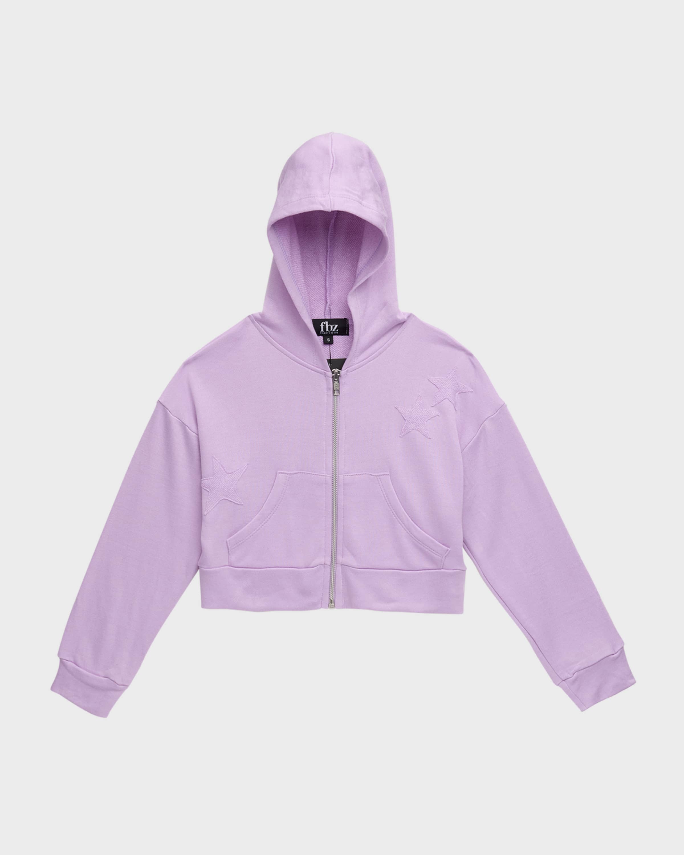 Flowers by Zoe Girl's Star-Printed Hoodie, Size 4-6