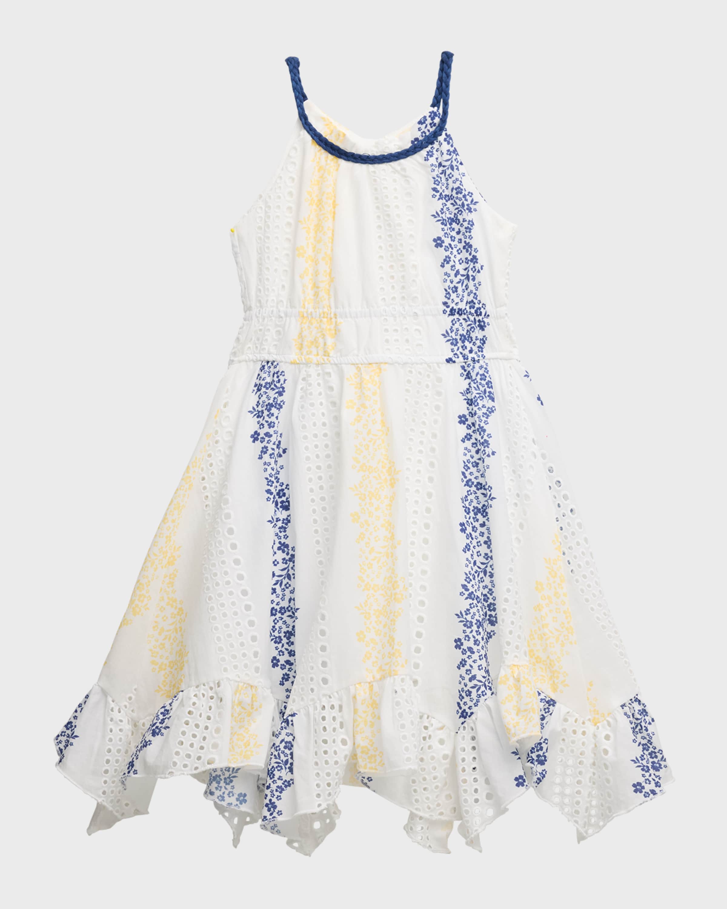 Hannah Banana Girl's Halter Floral-Print Sundress, Size 4-6