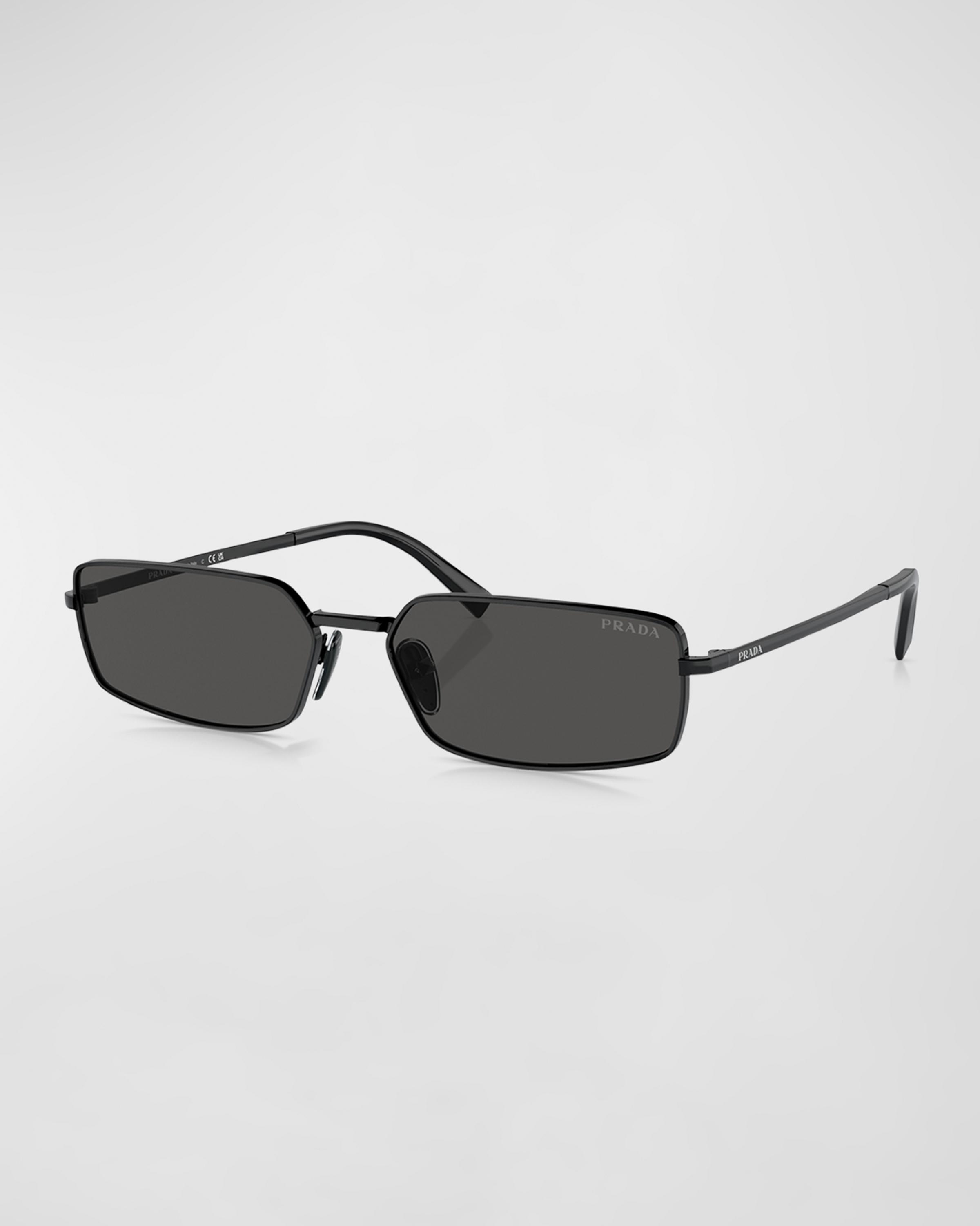 Prada Signature Steel & Plastic Rectangle Sunglasses | Neiman Marcus
