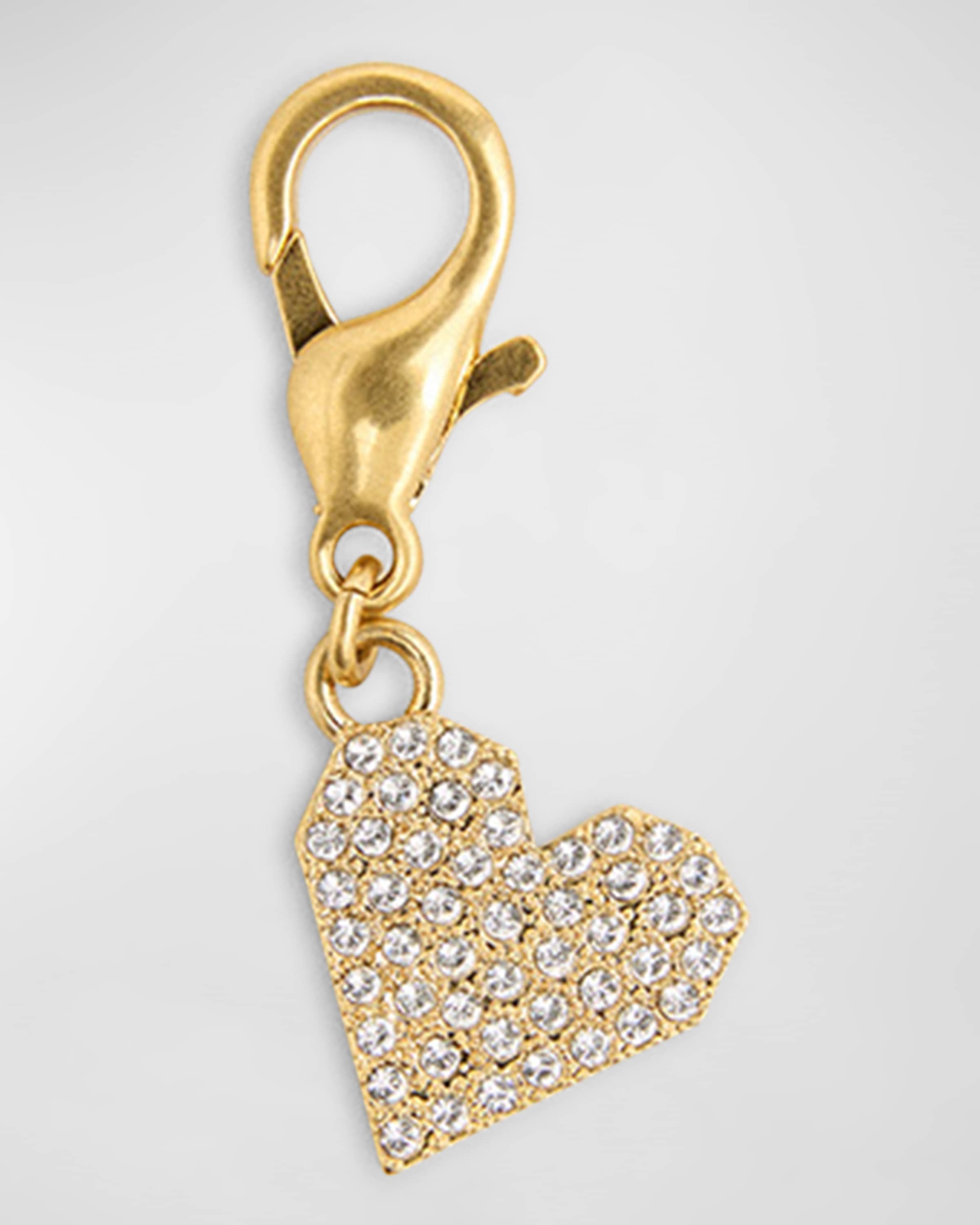 Golden Goose Crystal Heart Charm