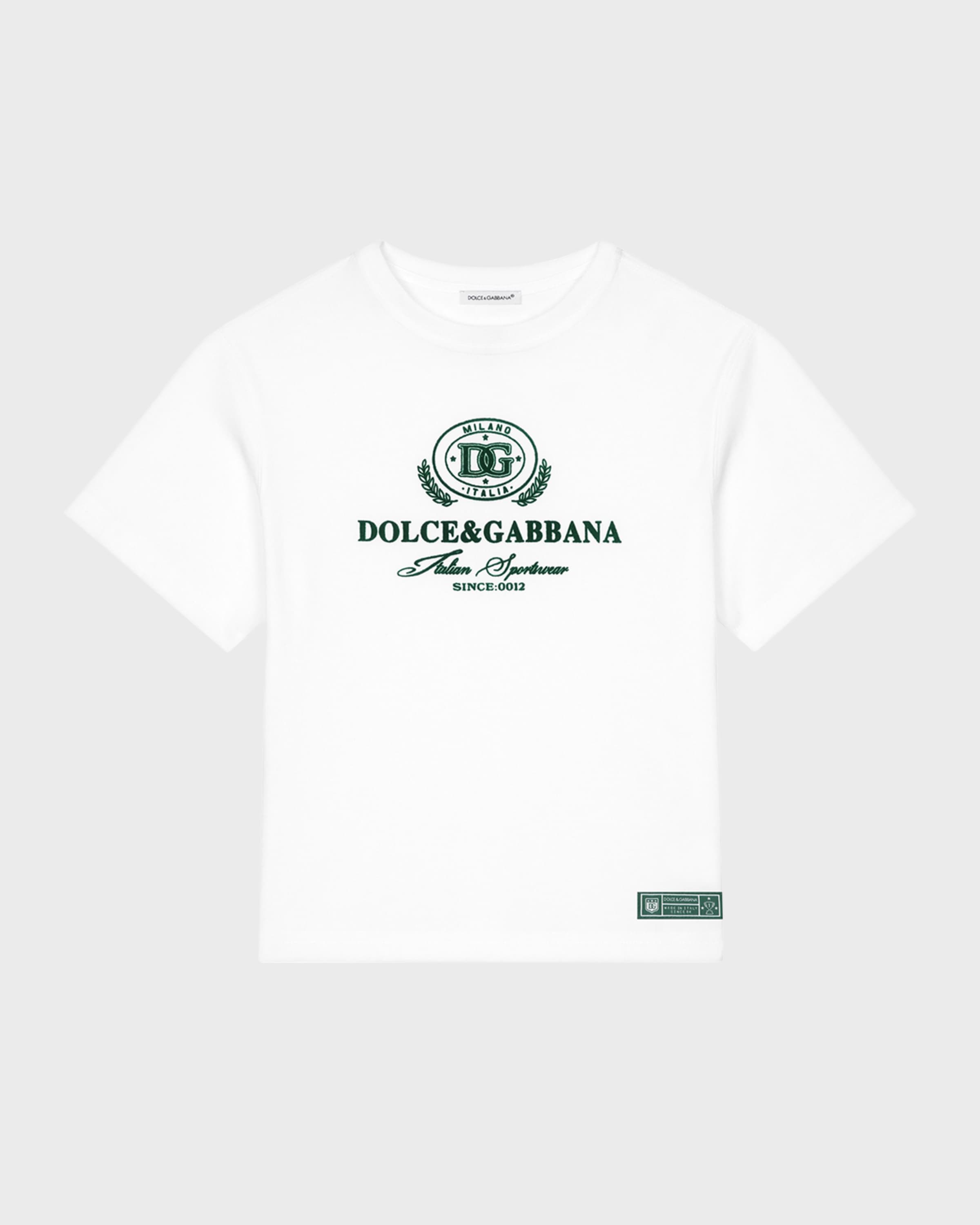 Dolce&Gabbana Boy's Oval Logo-Print T-Shirt, Size 8-14