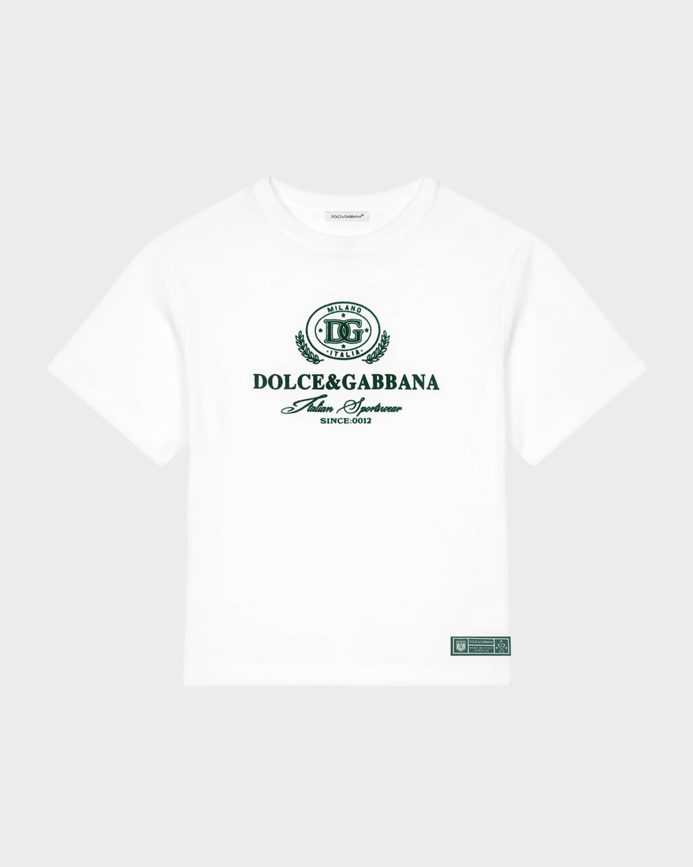 Dolce&Gabbana Boy's Oval Logo-Print T-Shirt, Size 4-6