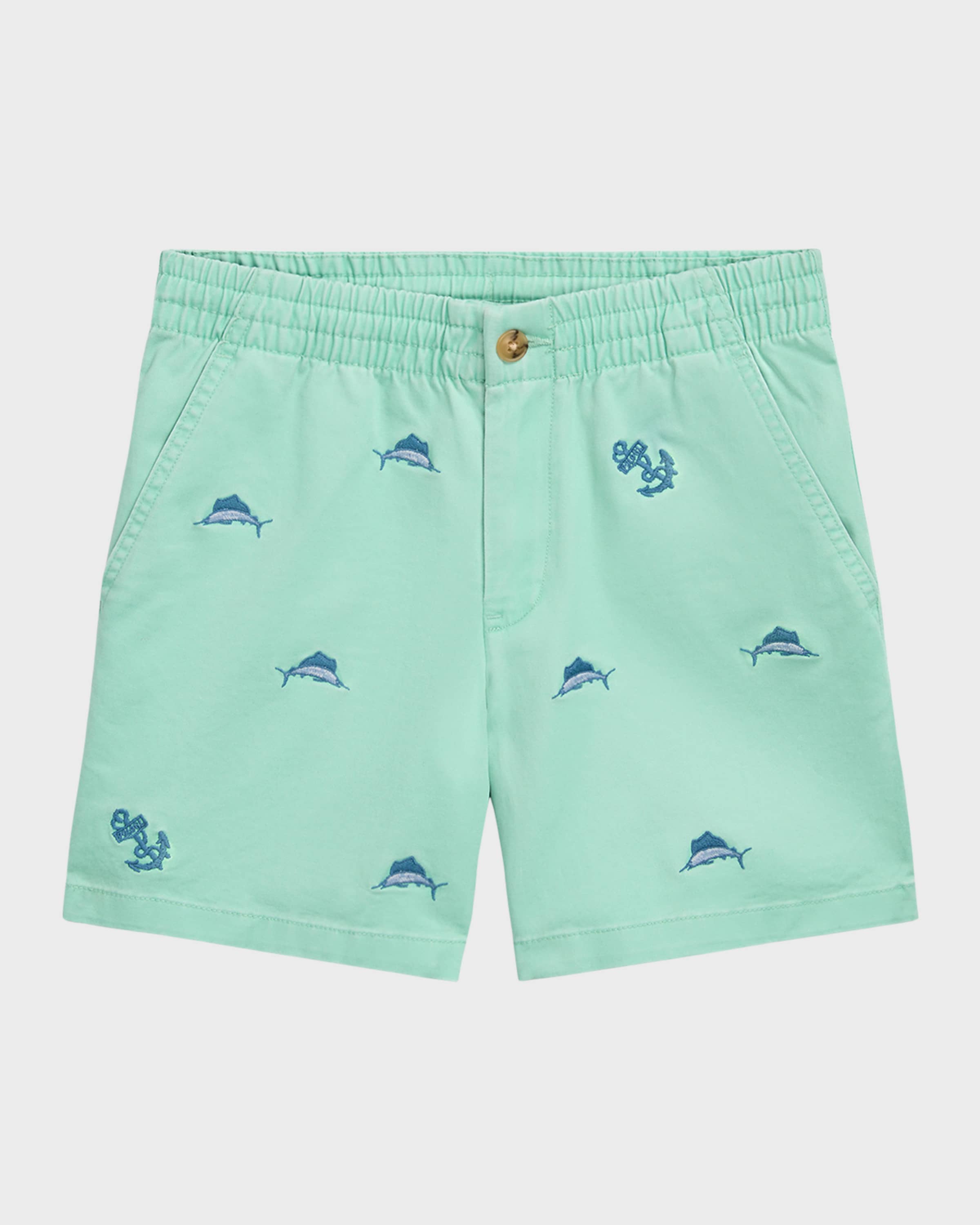 Ralph Lauren Childrenswear Boy's Embroidered Marlin Fish Shorts, Size 8-20