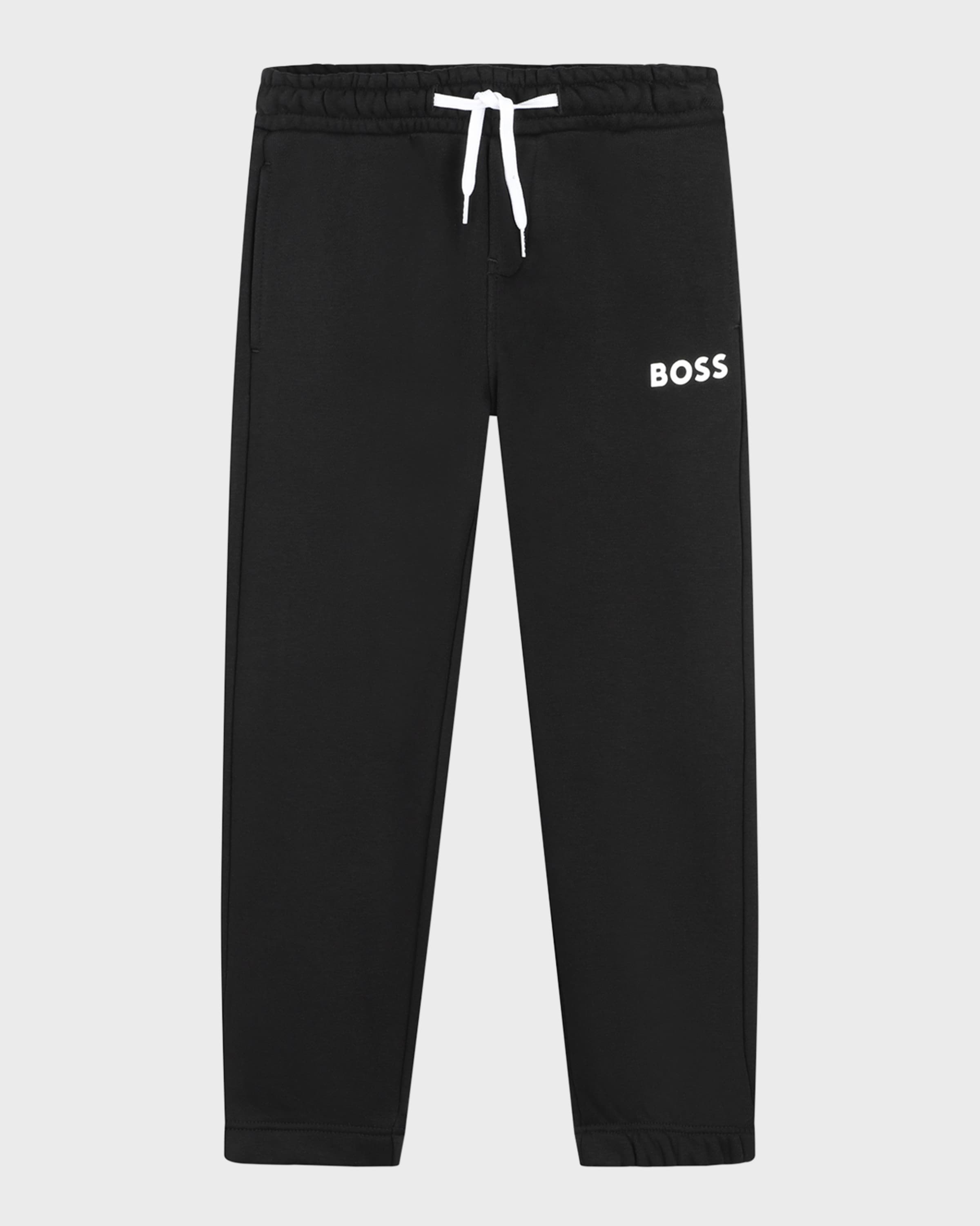 BOSS Boy's Sweatpants W/ Contrast Logo, Size 4-5