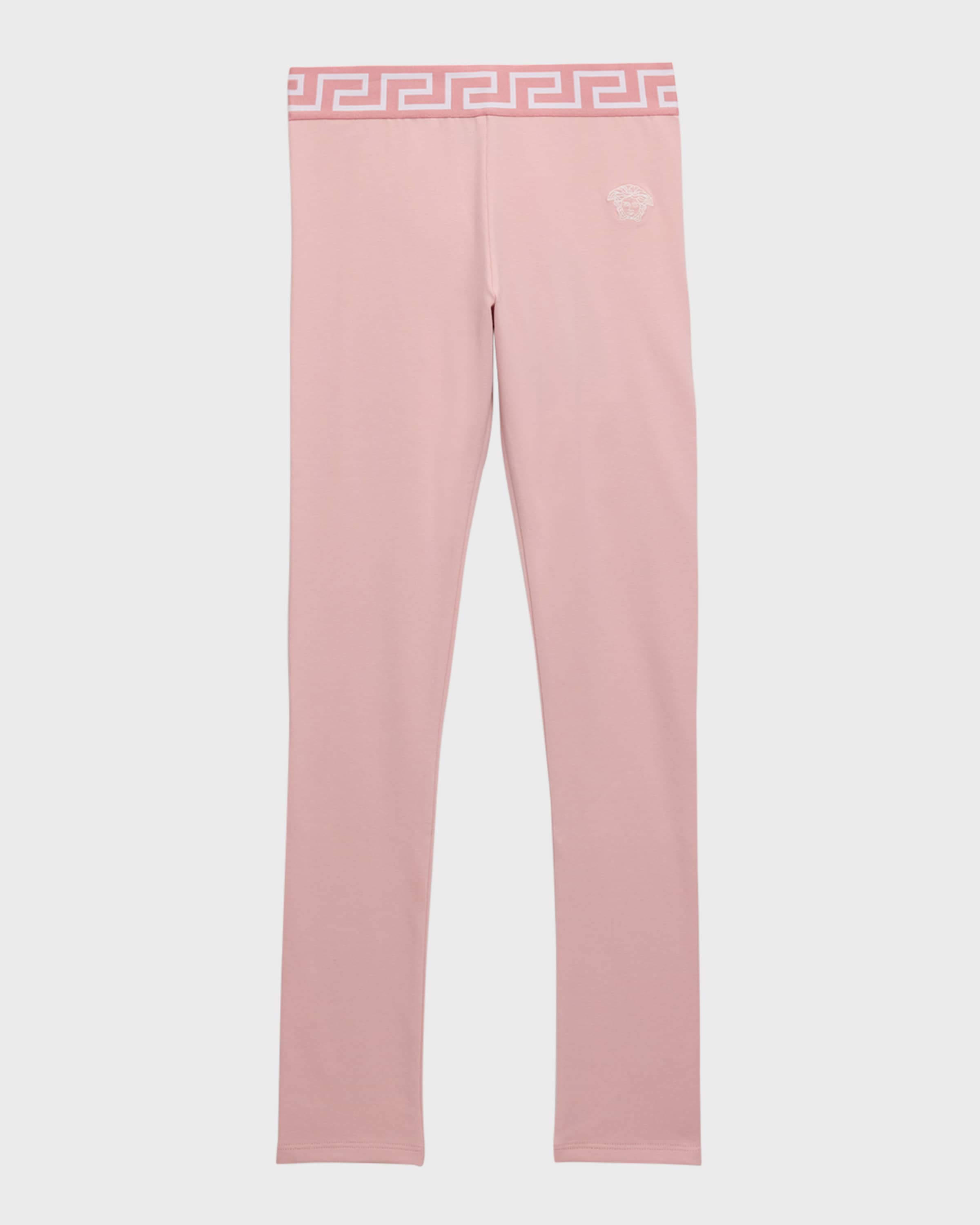 Versace Girl's Greca Border Active Leggings, Size 4-6