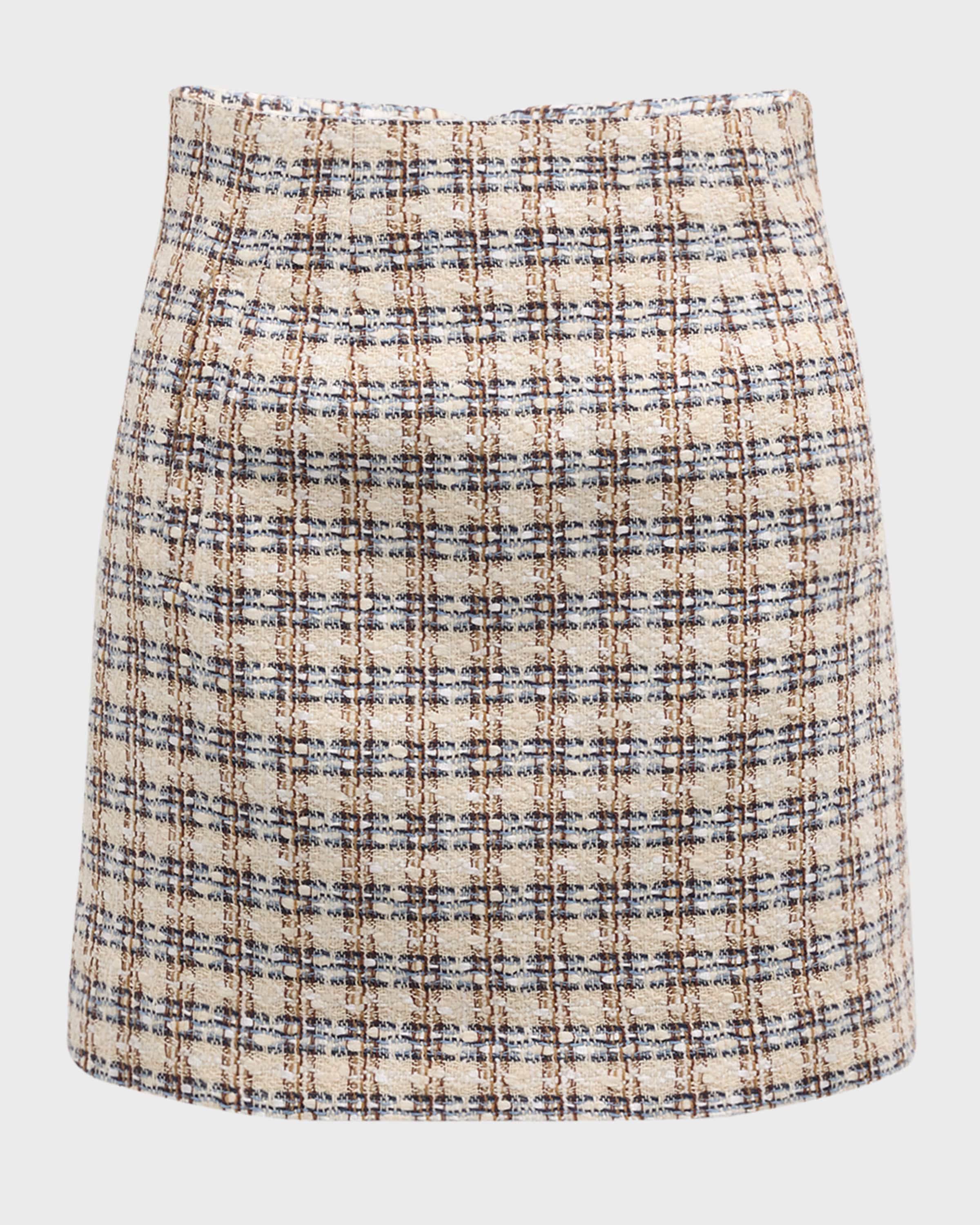 Veronica Beard Roman Tweed Mini Skirt