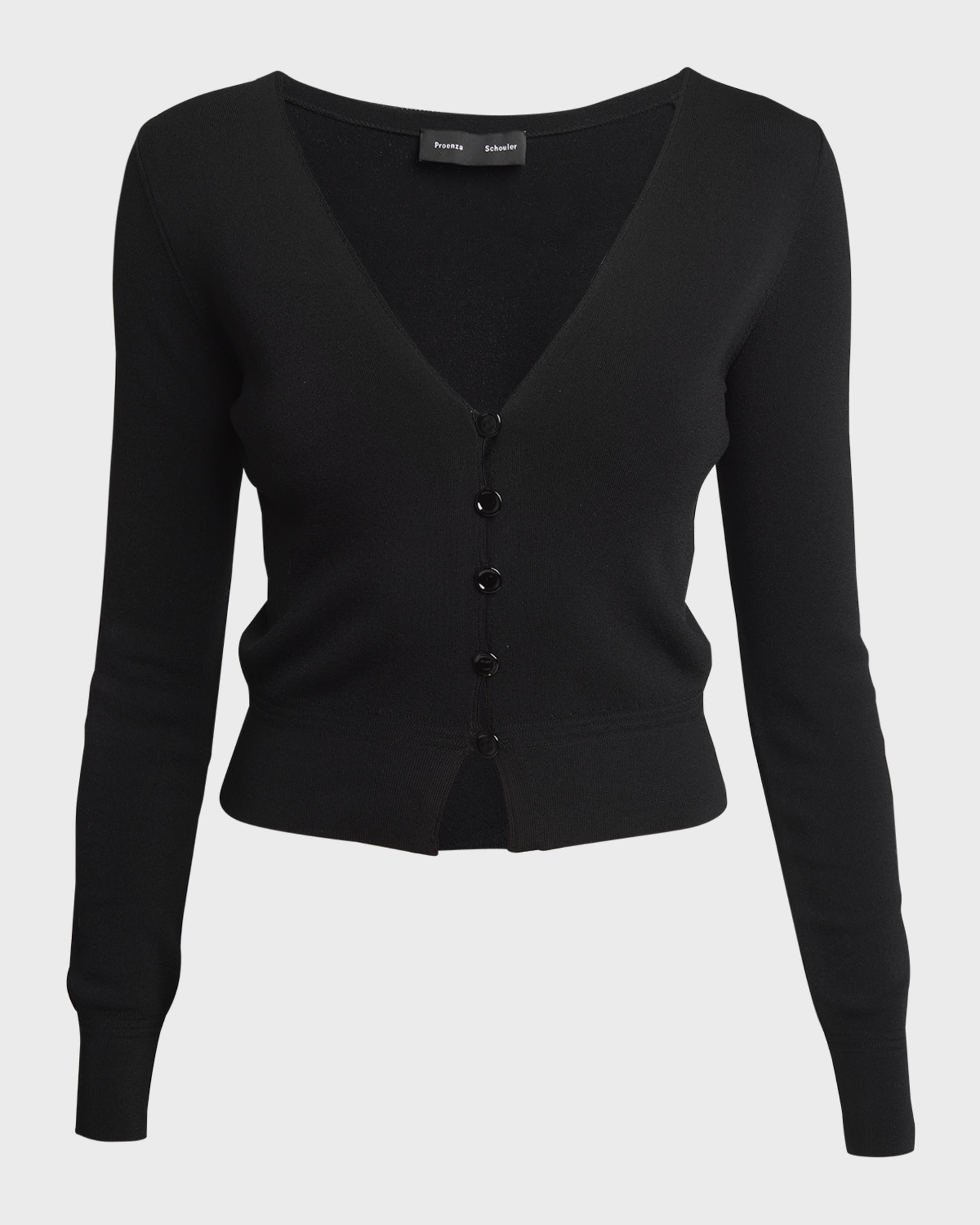 Proenza Schouler Addie V-Neck Silk Viscose Cardigan | Neiman Marcus