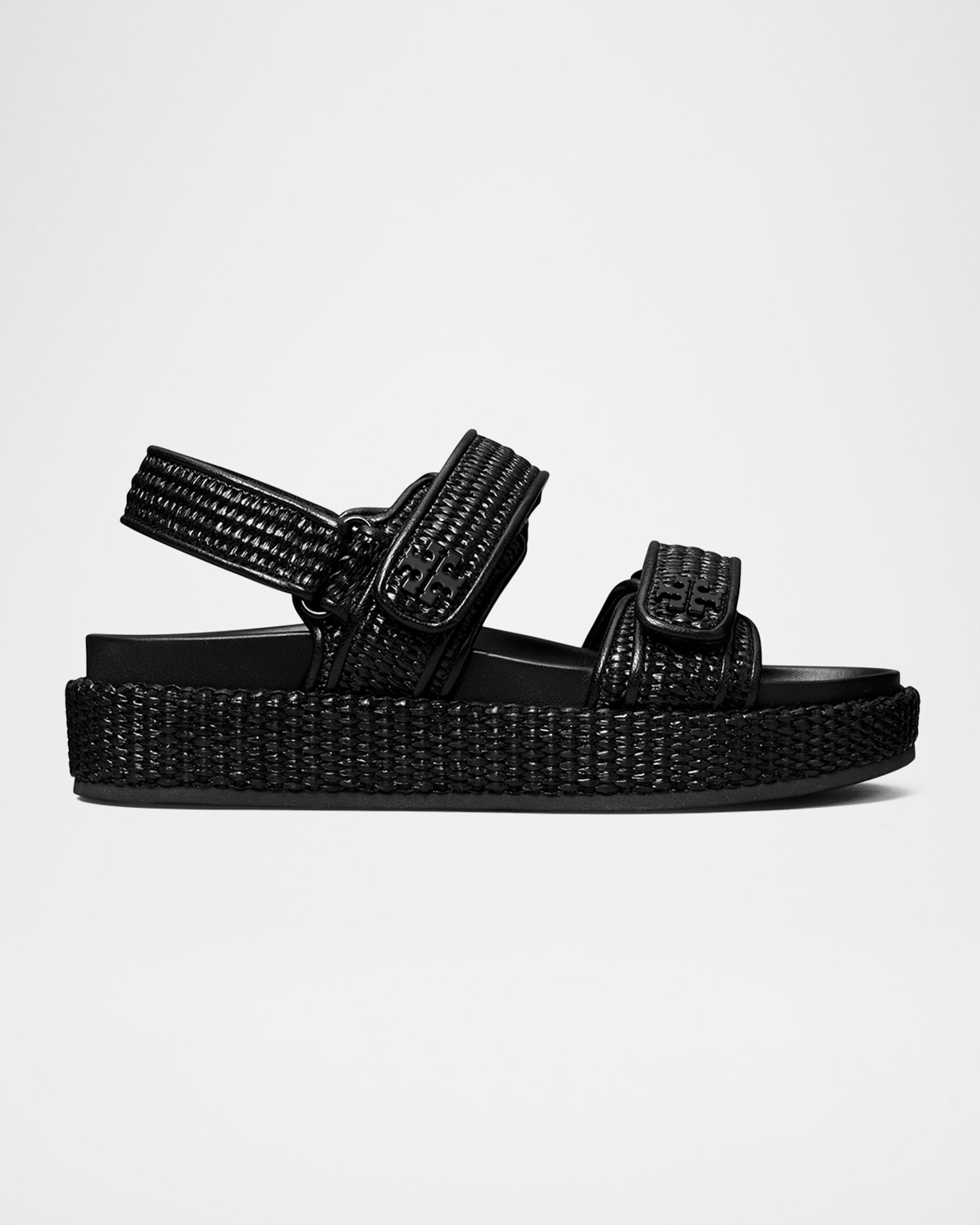 Tory Burch Kira Woven Dual-Band Sport Sandals | Neiman Marcus