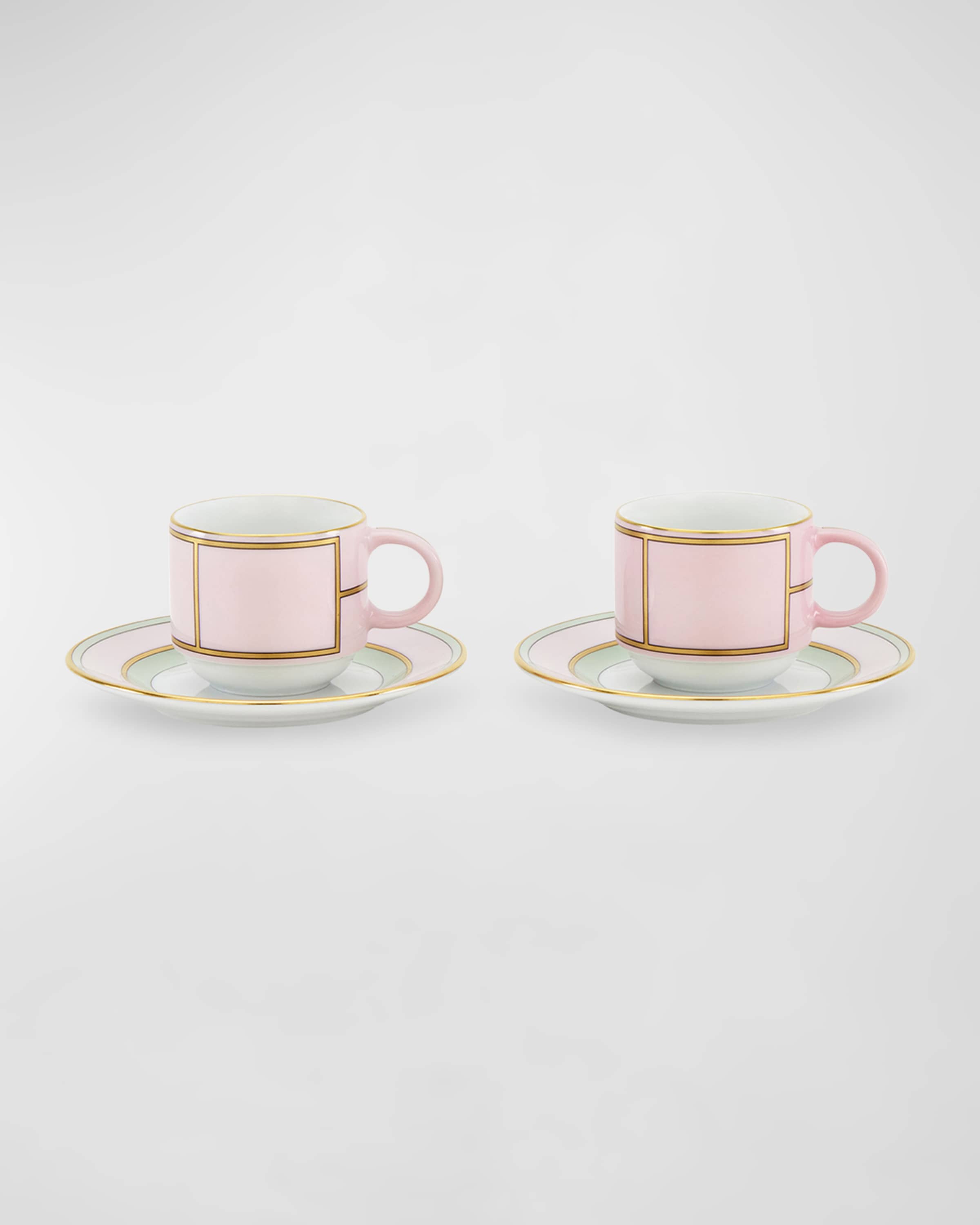GINORI 1735 Diva Coffee Set for Two, Rosa