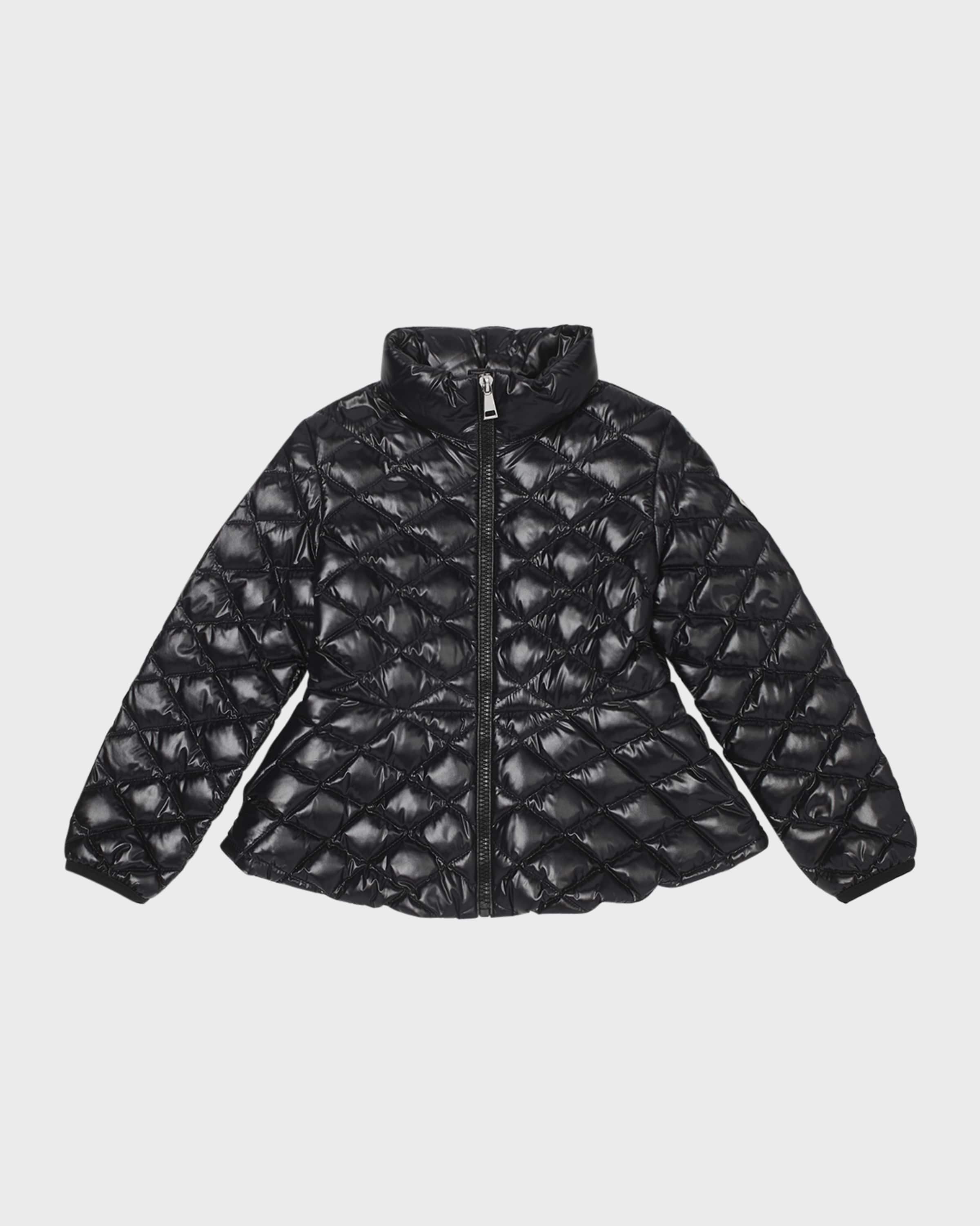 Moncler Girl's Barvie Diamond Quilted Jacket, Size 8-14