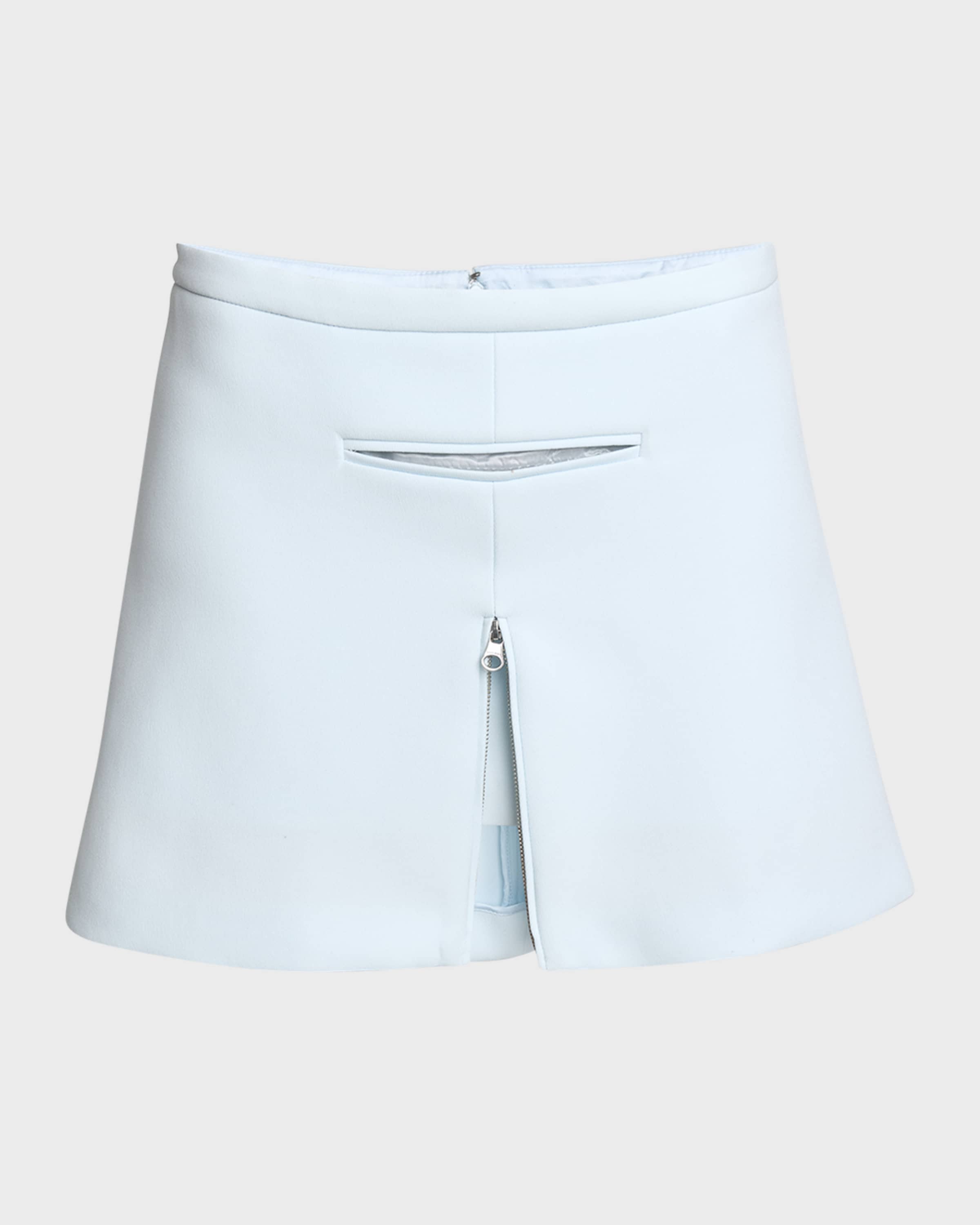 Courreges Tailored Zip Twill Mini Skirt
