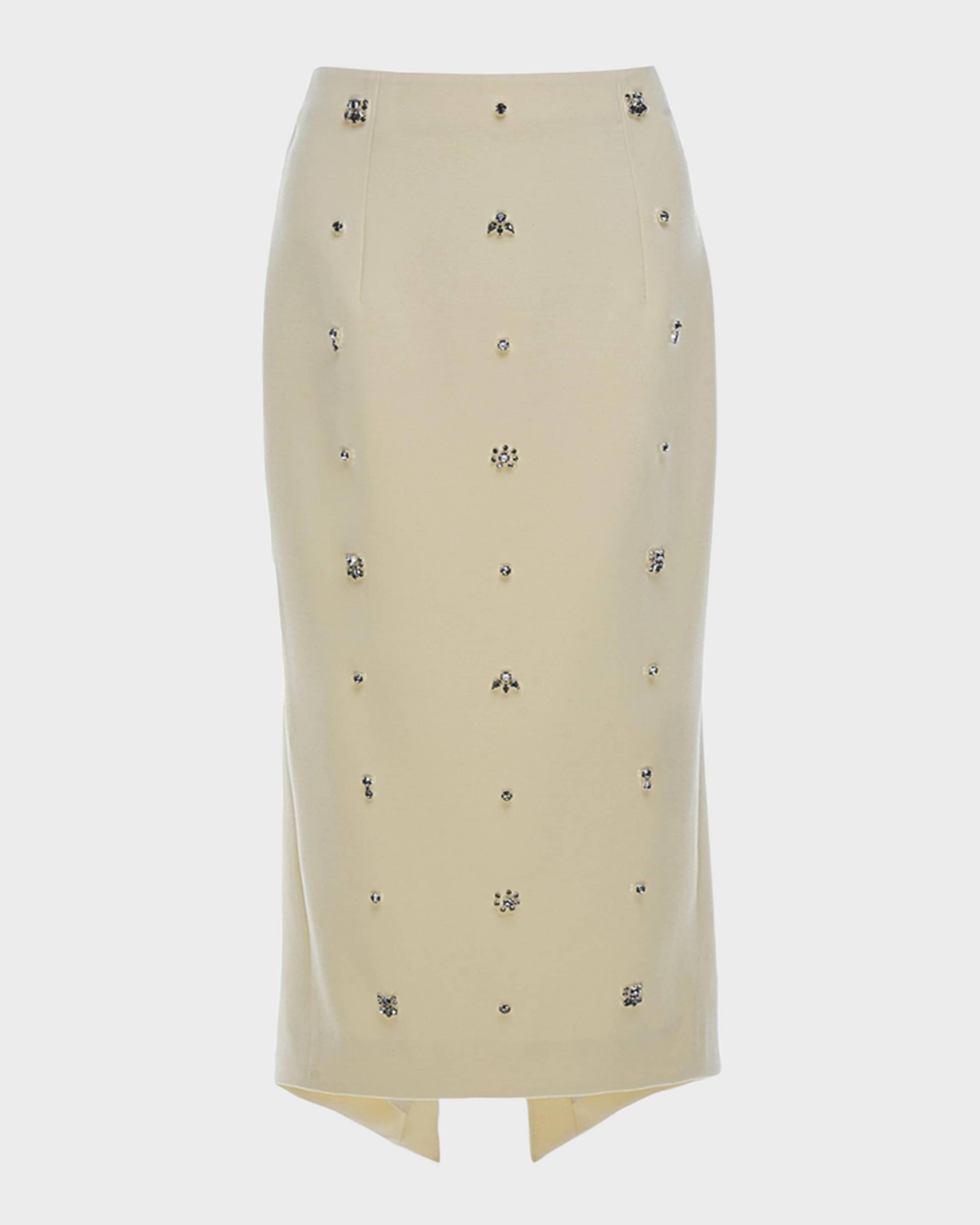 Huishan Zhang Thalia Crystal Midi Skirt
