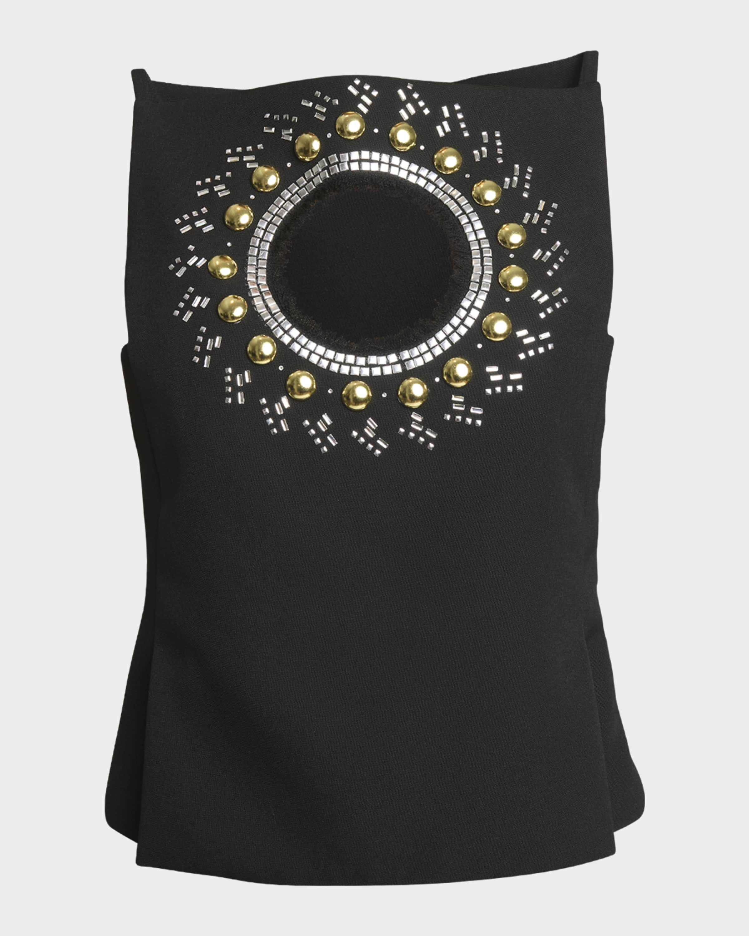 Rabanne Haut Embellished Cutout Blouse