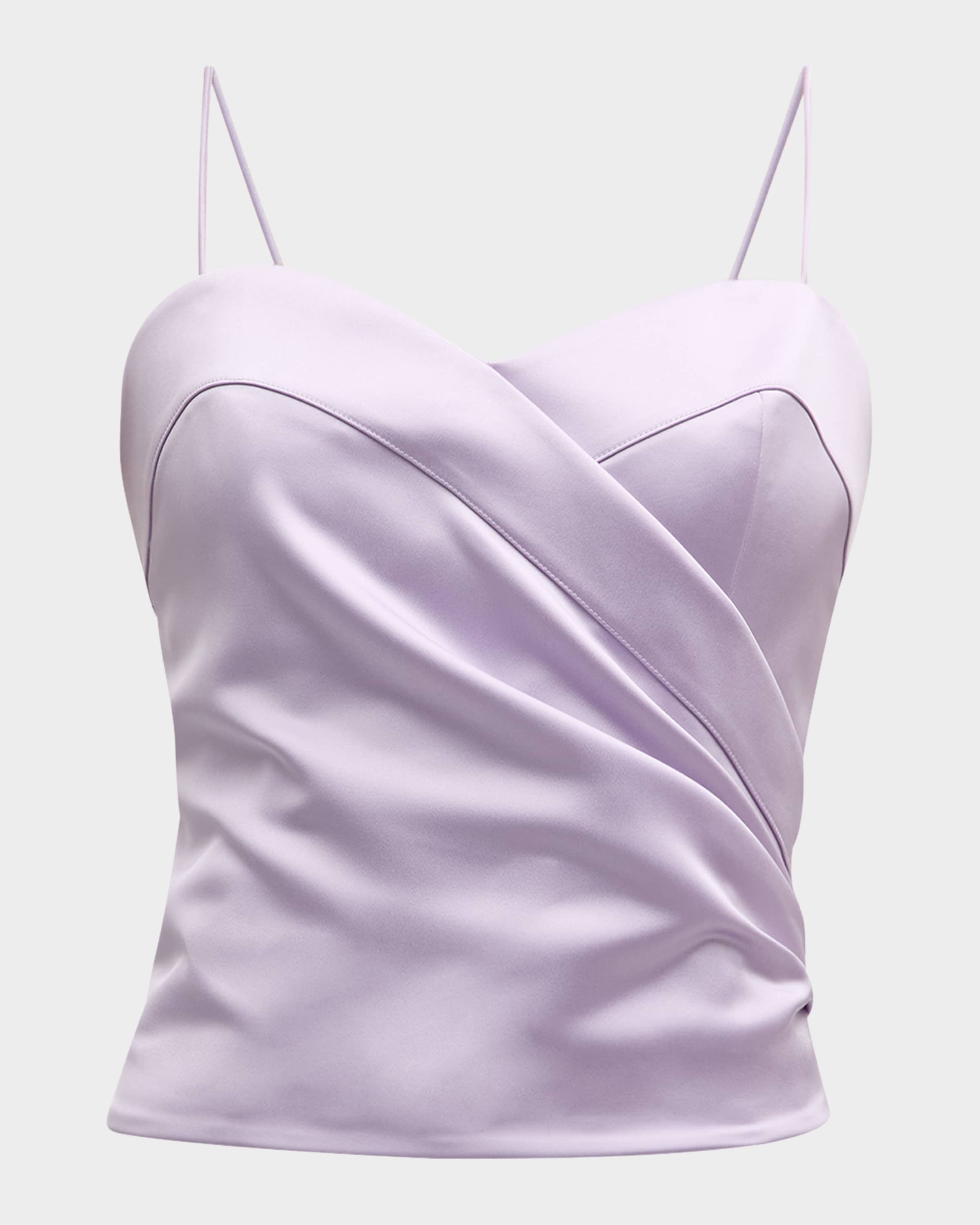 Ungaro Trish Pleated Sweetheart Blouse