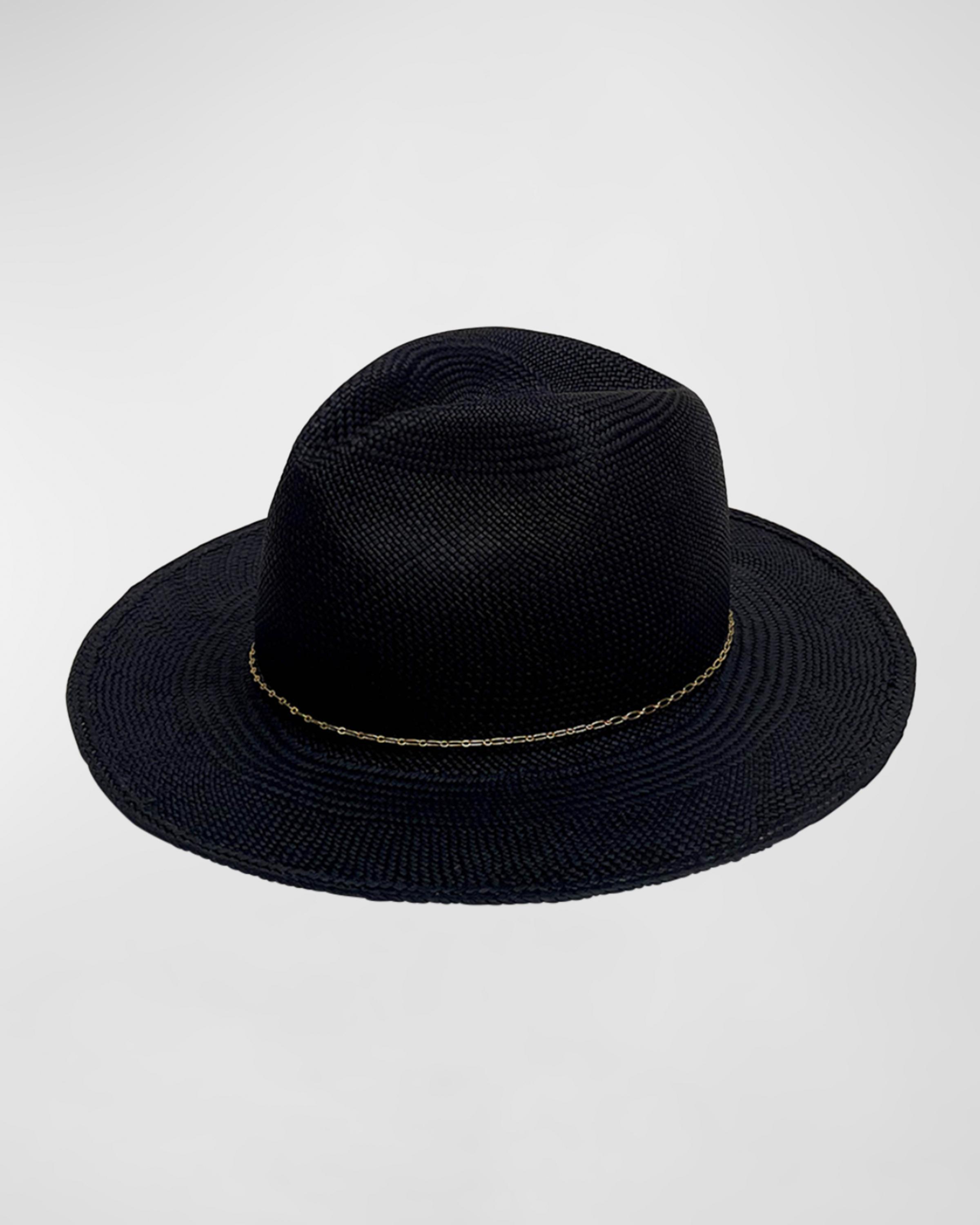 Van Palma Luisa Straw Hat With Chain | Neiman Marcus